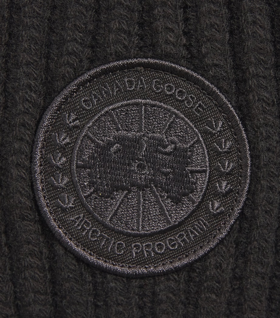 Canada Goose Merino Wool-Cashmere Double Fold Toque Beanie Arabica Image 3