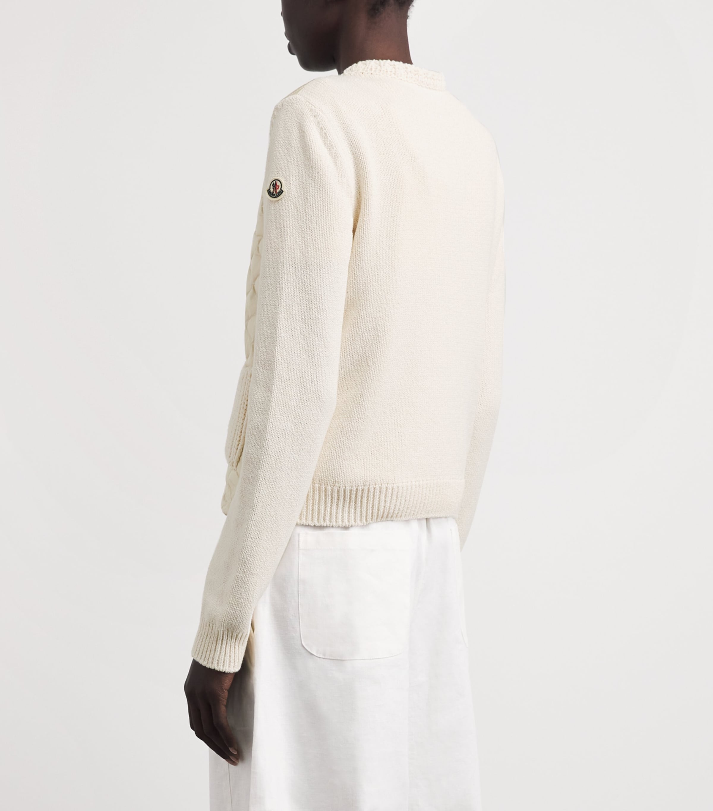 Moncler Womens Quilted Down Cardigan Image 5