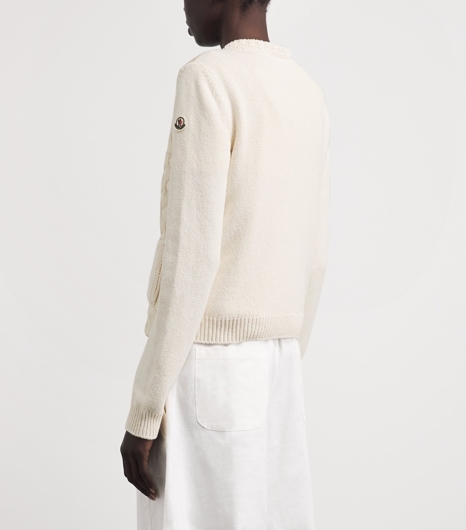 Moncler Womens Quilted Down Cardigan Image 5