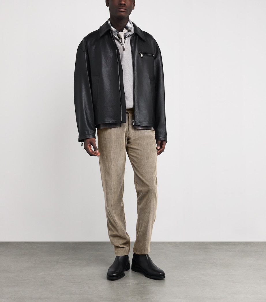 Cotton Quarter-Zip Sweater ANDVER HTR Image 2