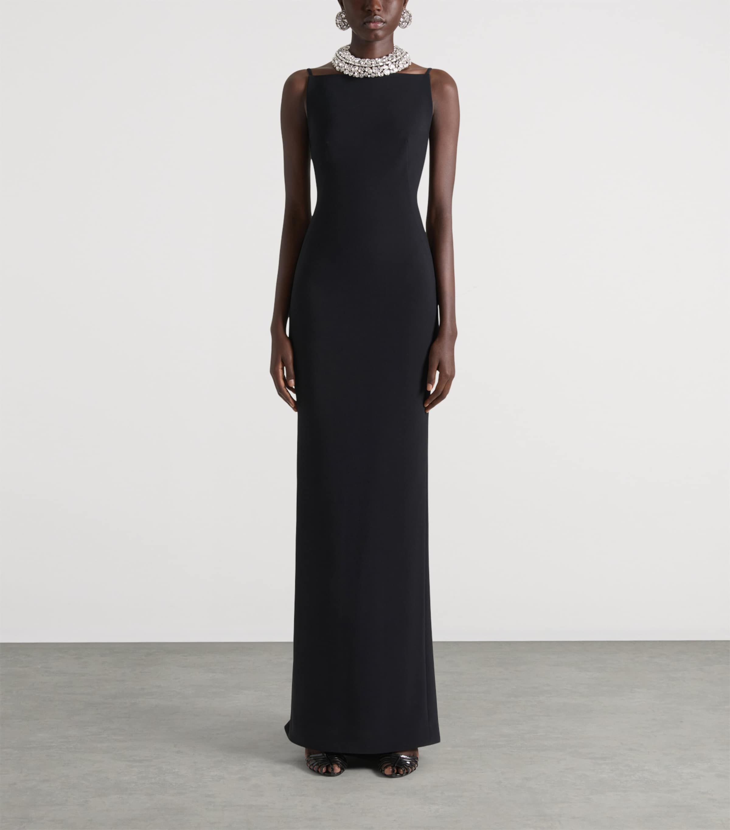 Sliced Kick-Back Maxi Dress BLACK Image 2