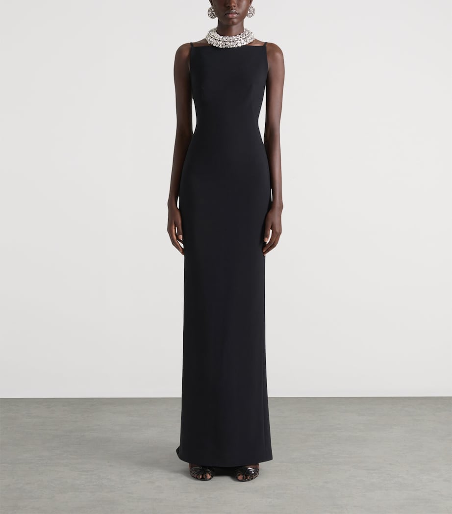 Sliced Kick-Back Maxi Dress BLACK Image 2