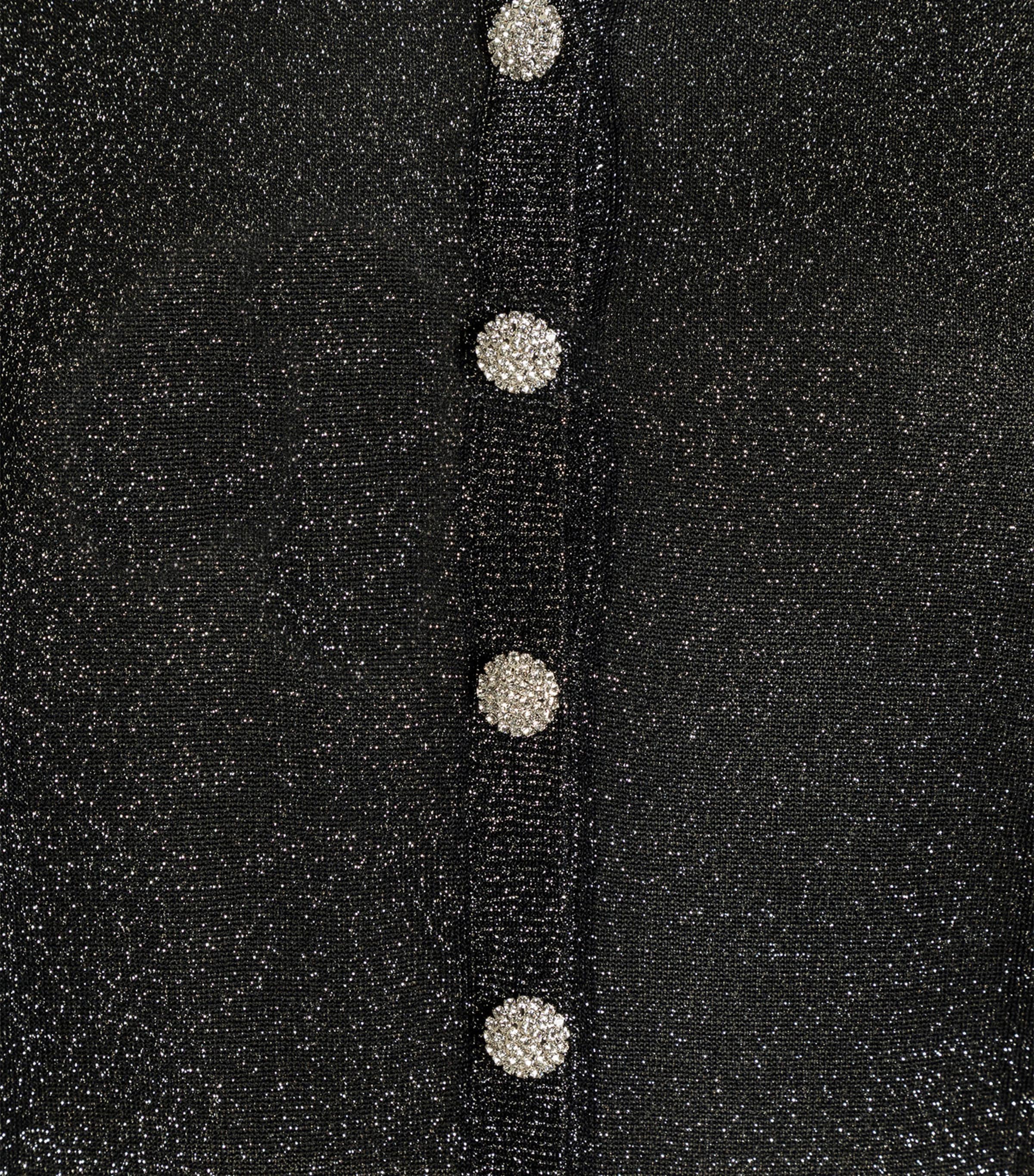 Metallic Crew-Neck Cardigan S8001-FANT Image 4