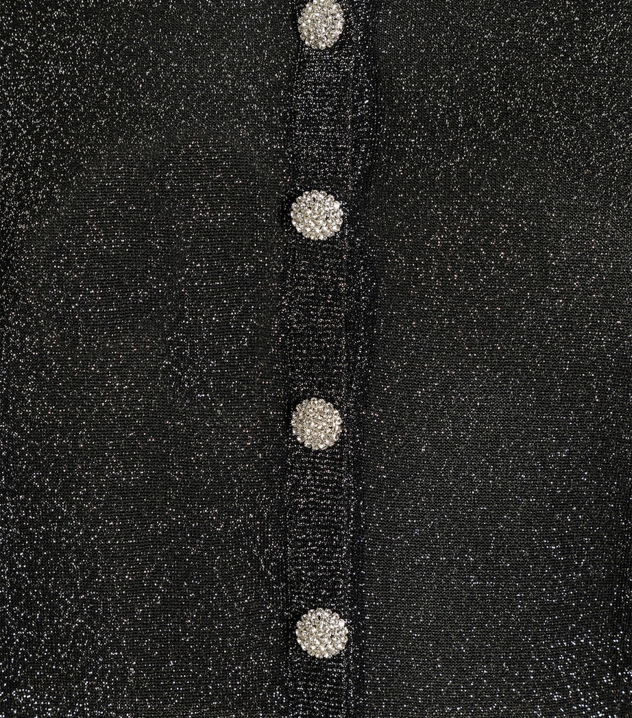 Metallic Crew-Neck Cardigan S8001-FANT Image 4