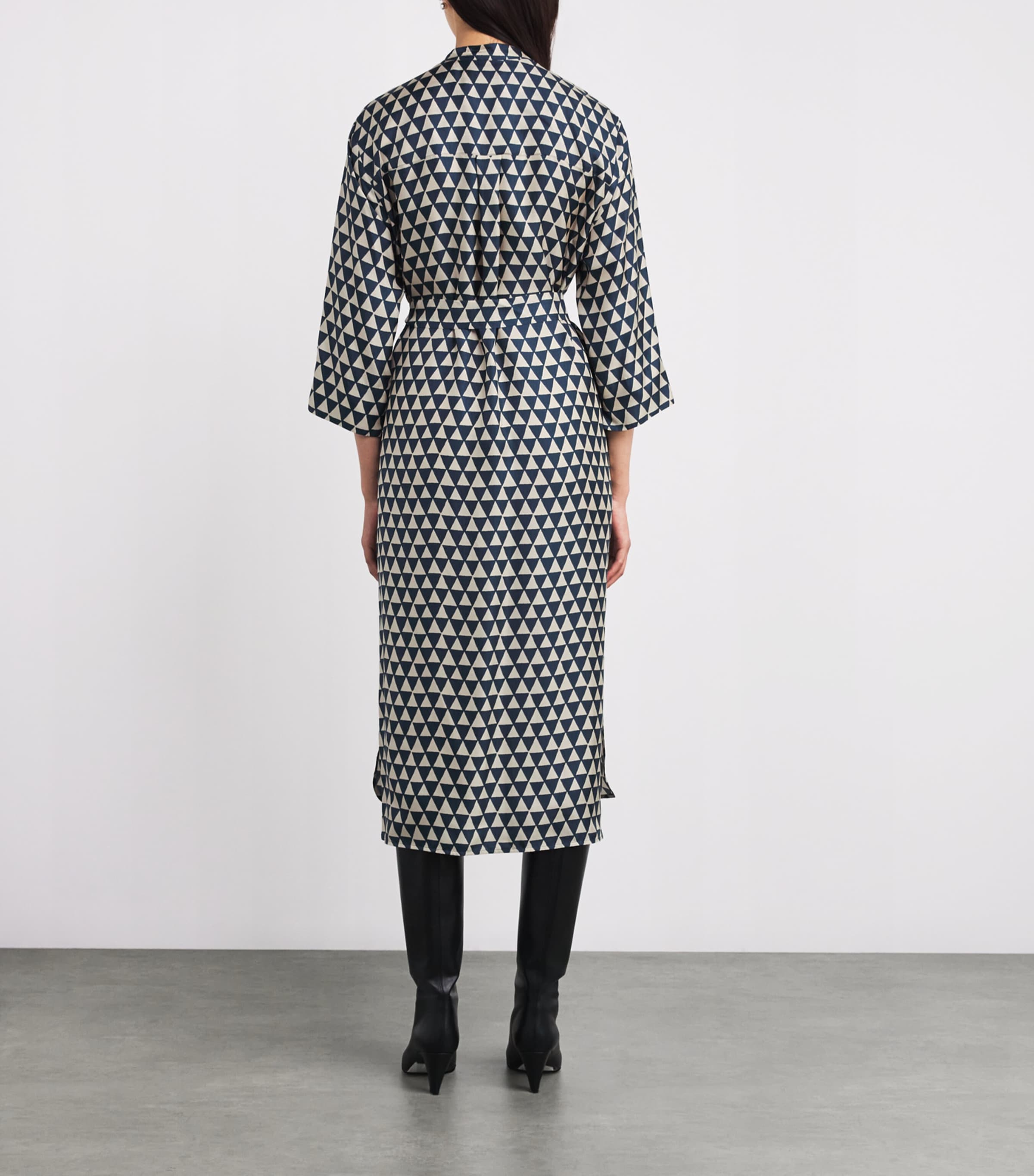 Silk Patterned Midi Dress ULTRAMARINE Image 3