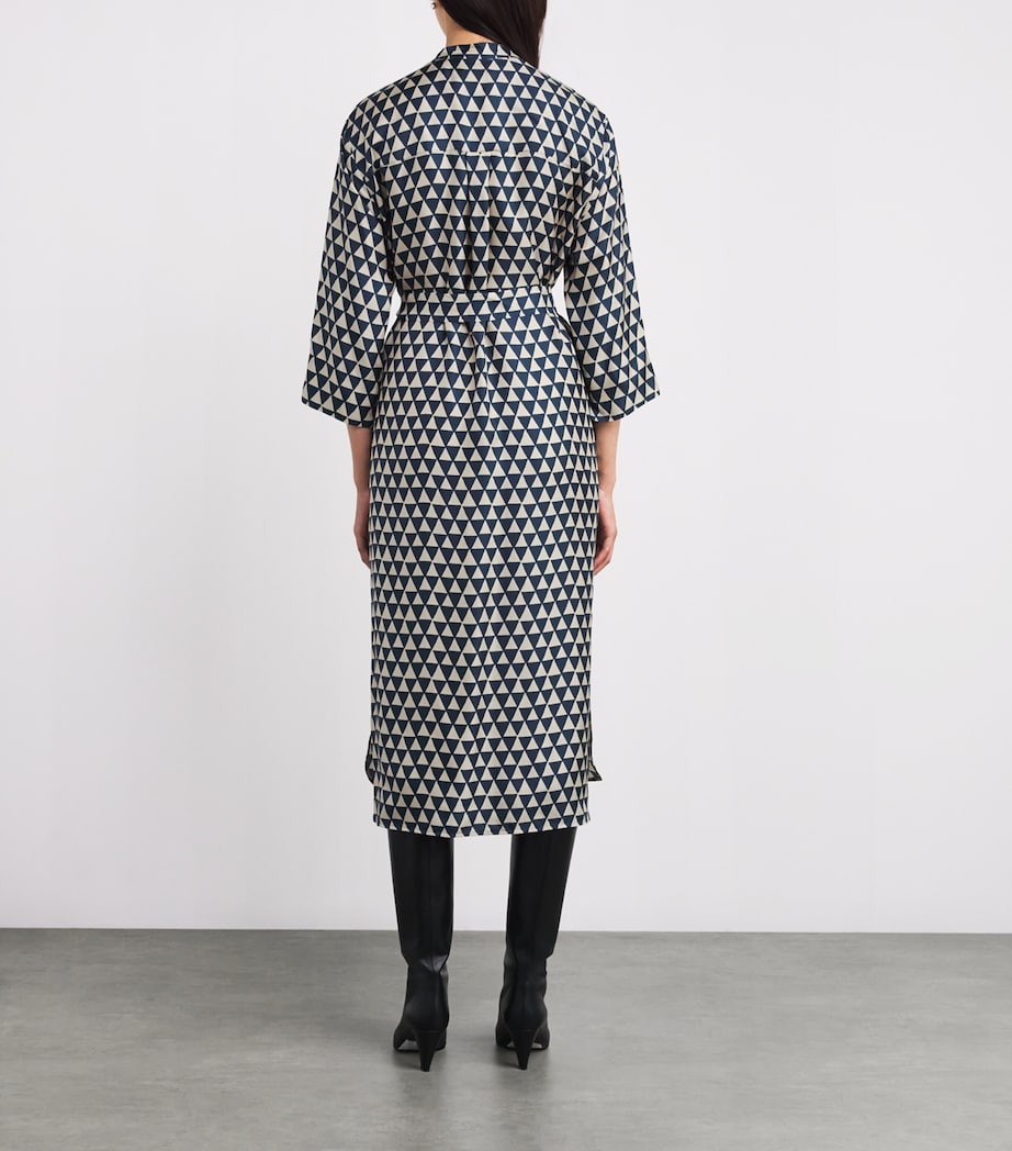 Silk Patterned Midi Dress ULTRAMARINE Image 3