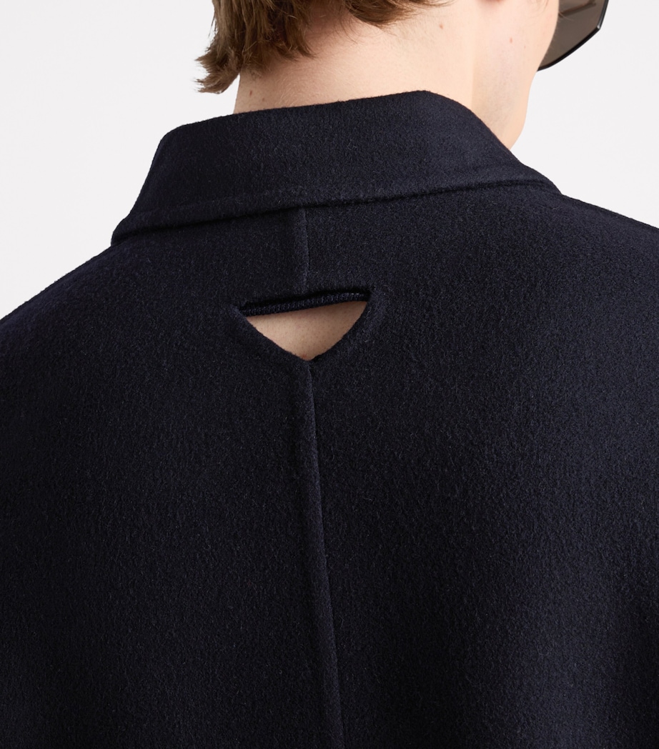 Prada Mens Cashmere-Wool Triangle Cut-Out Coat Image 4