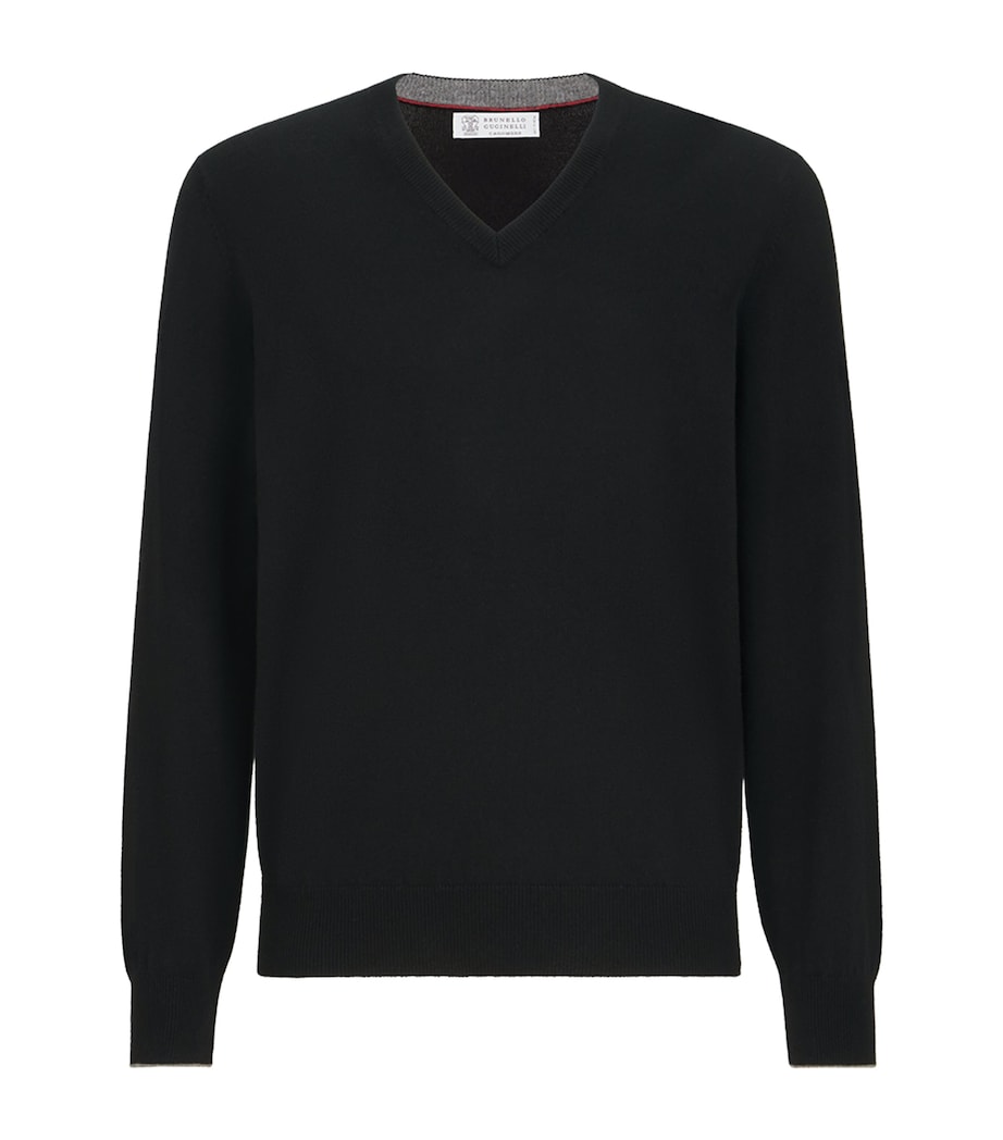 Brunello Cucinelli Mens Cashmere Crew-Neck Sweater Image 1