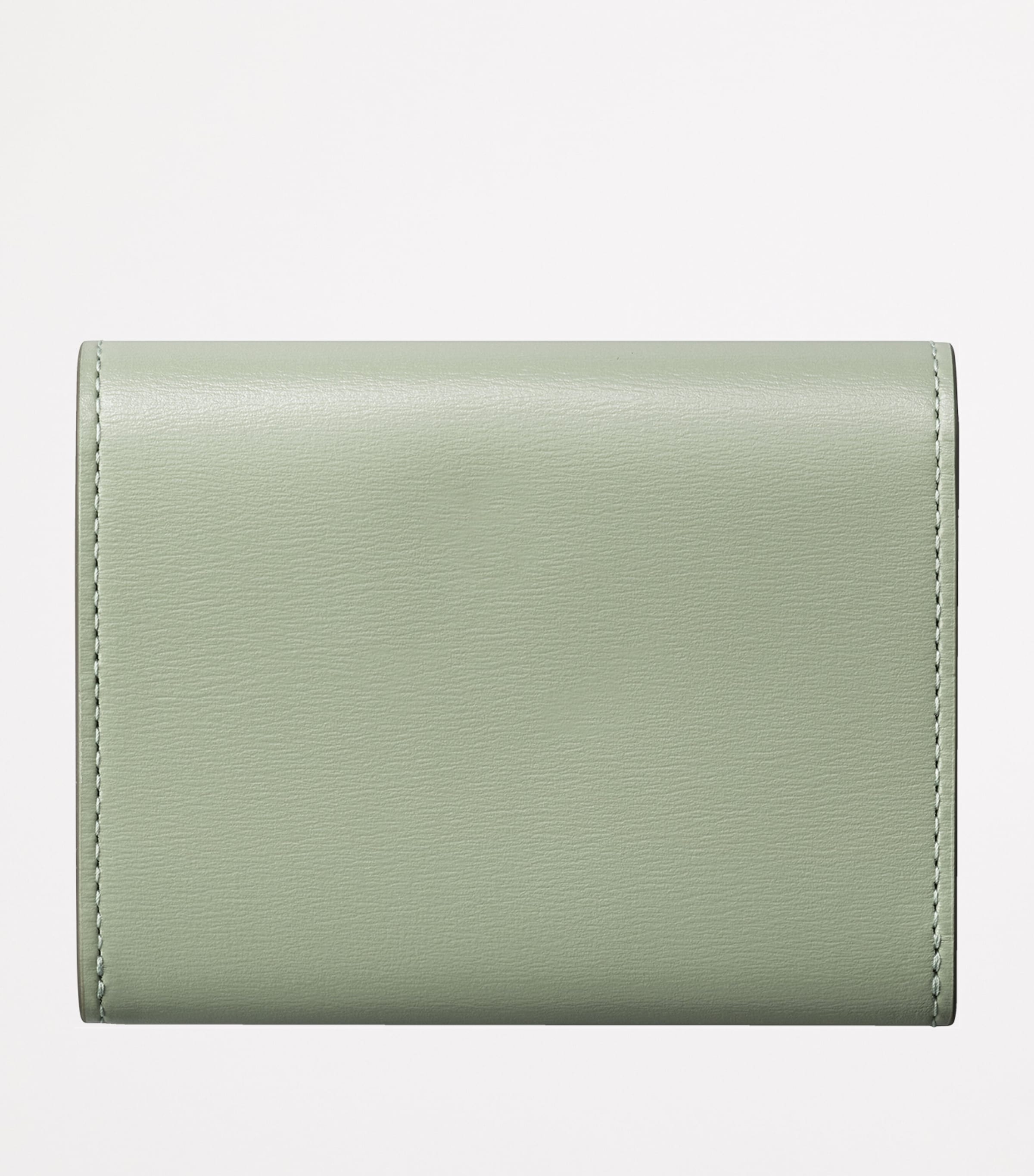 Calfskin Panthère de Cartier Mini Wallet SAGE GREEN Image 3