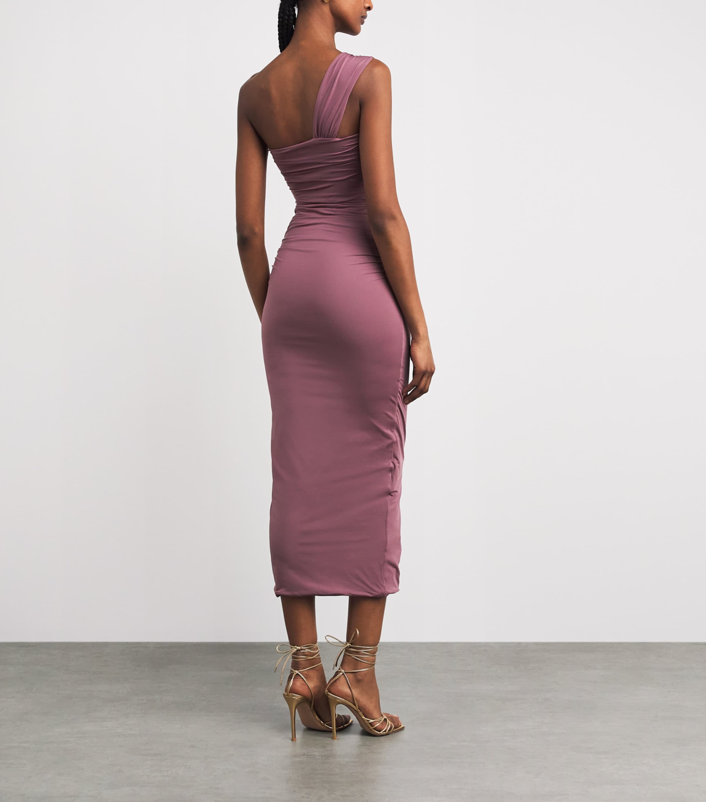 Maygel Coronel Womens Asymmetric Arcano Midi Dress Acai Image 4
