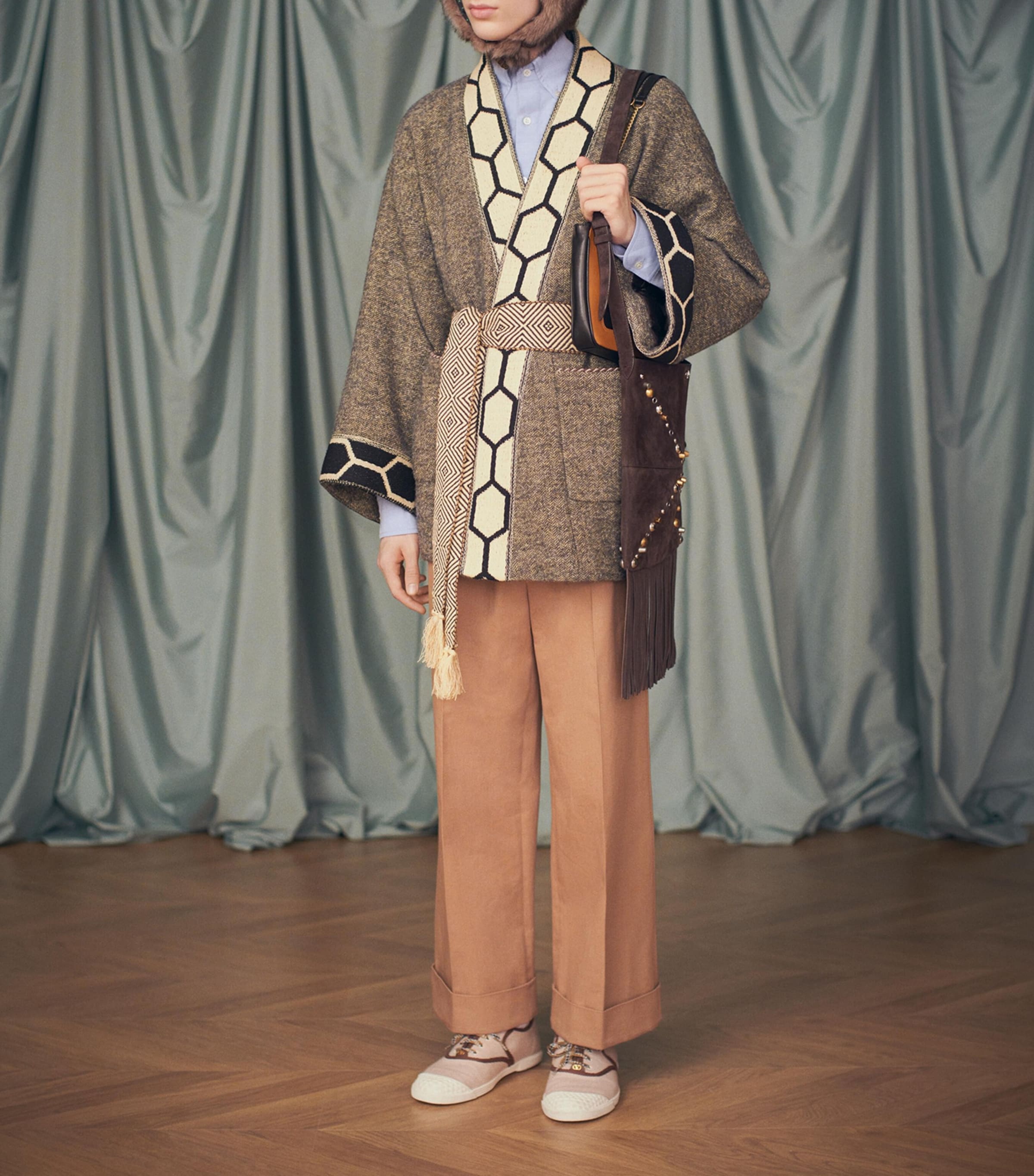 Cotton-Blend Jacquard Scarf N48 Image 5