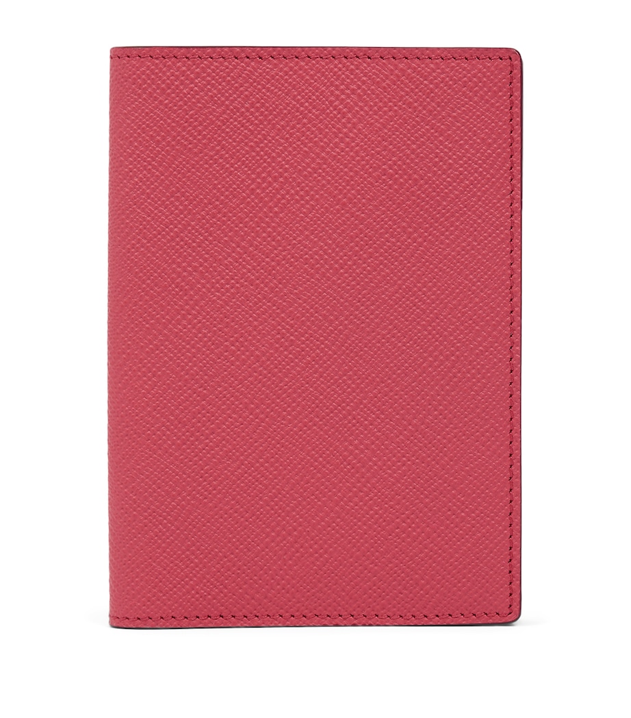 Panama Leather Passport Holder RASPBERRY Image 1