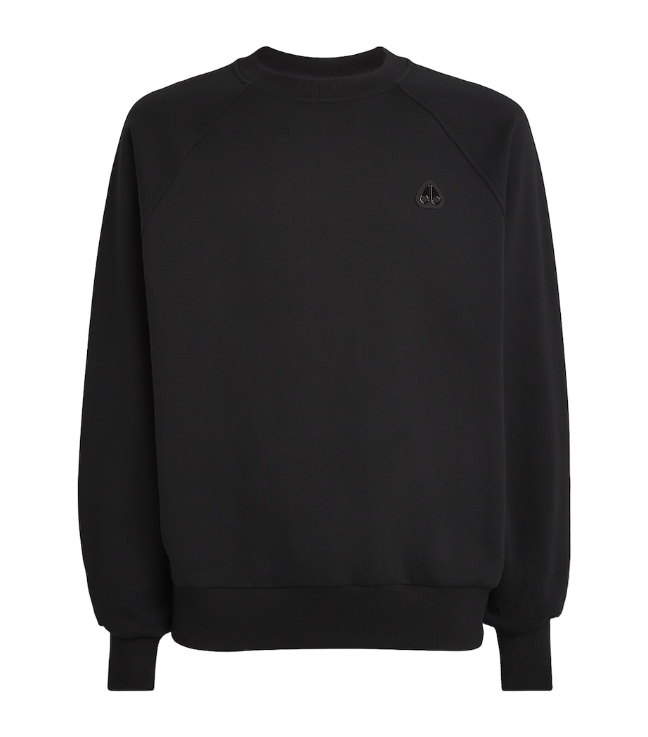 Moose Knuckles Mens Logo Yul Sweatshirt Black Image 1
