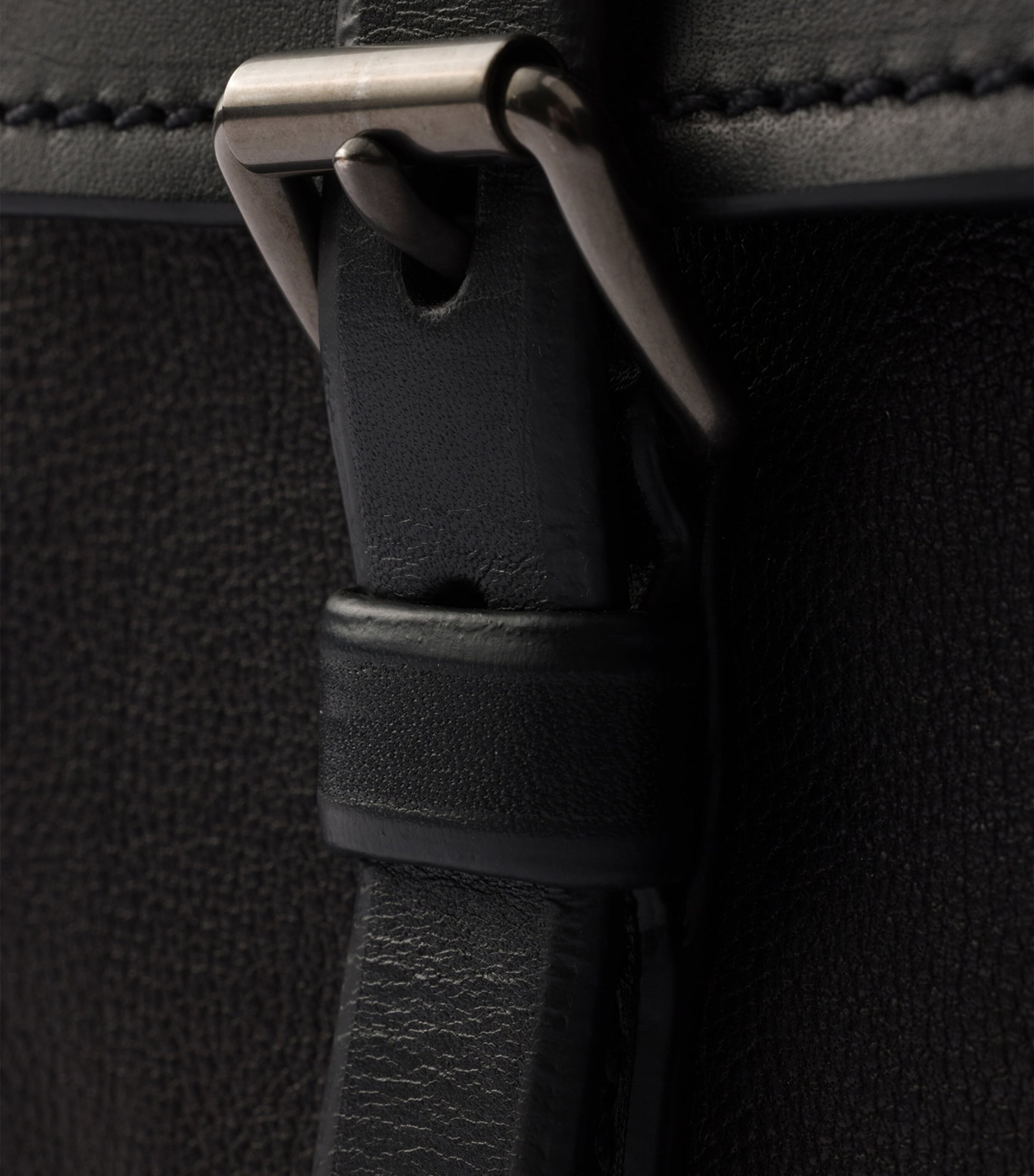 Prada Medium Leather Route Tote Bag Black Image 6