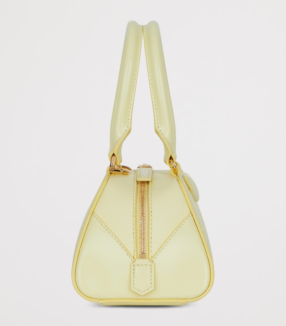 Mini Leather Antigona Cube East-West Top-Handle Bag BUTTER Image 3