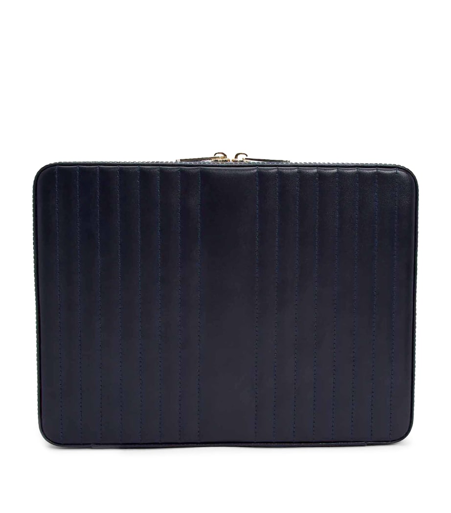 Large Leather Maria Jewellery Case NAVY Image 2