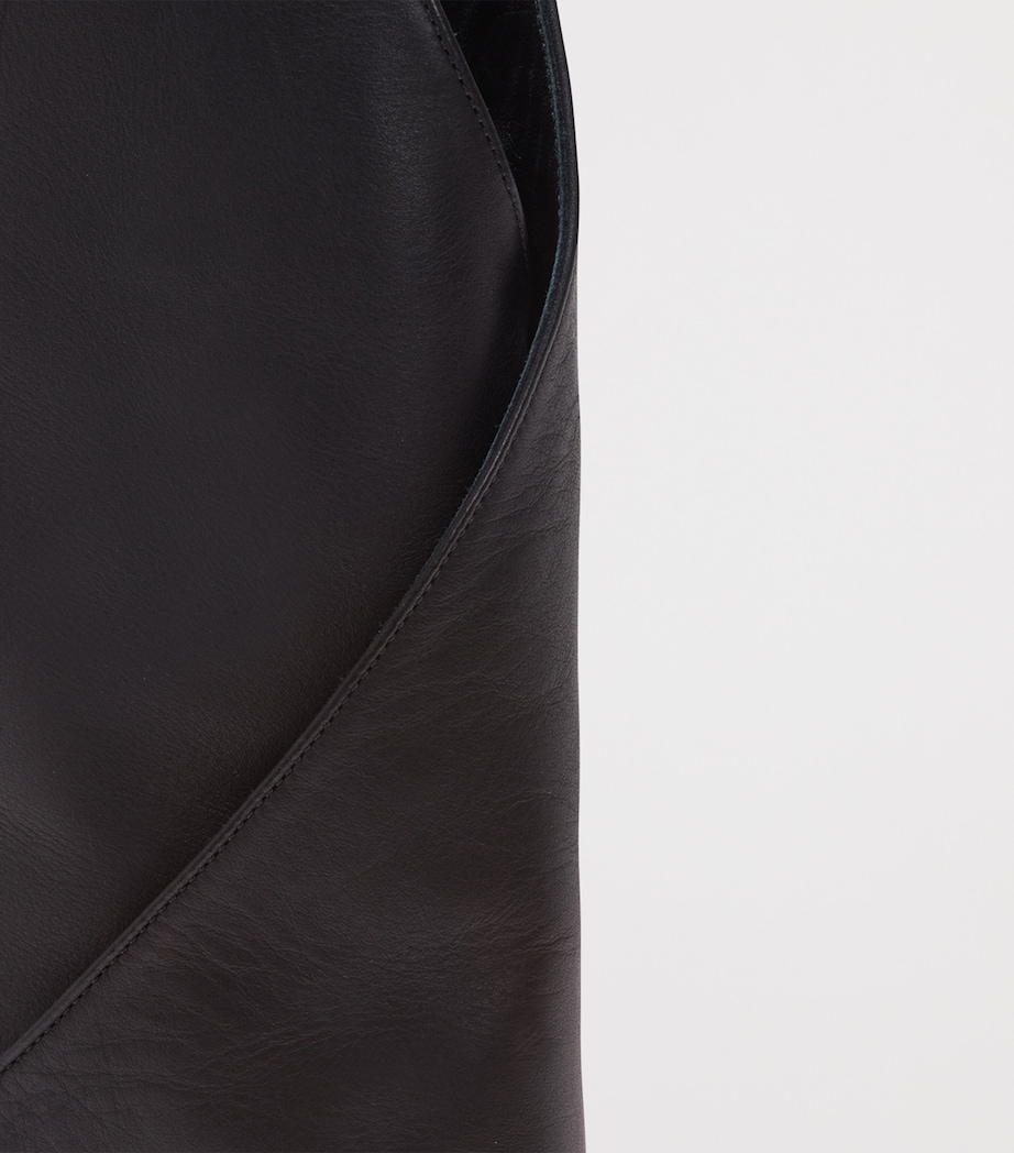 Leather Twist Heel Boots 95 0PA NOIR Image 7