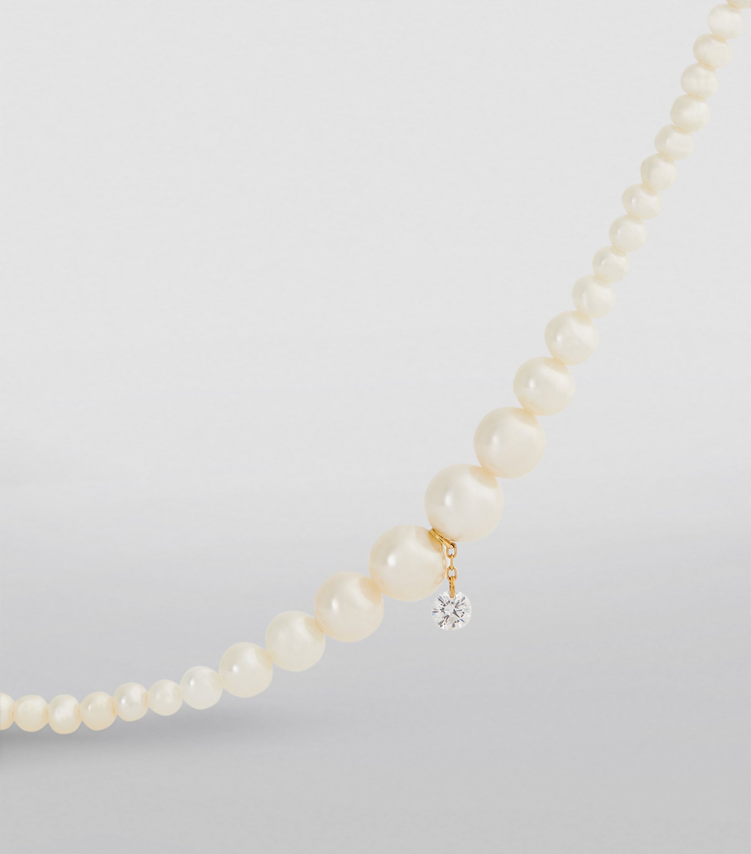 Yellow Gold, Diamond and Pearl Necklace YELLOW GOLD Image 5