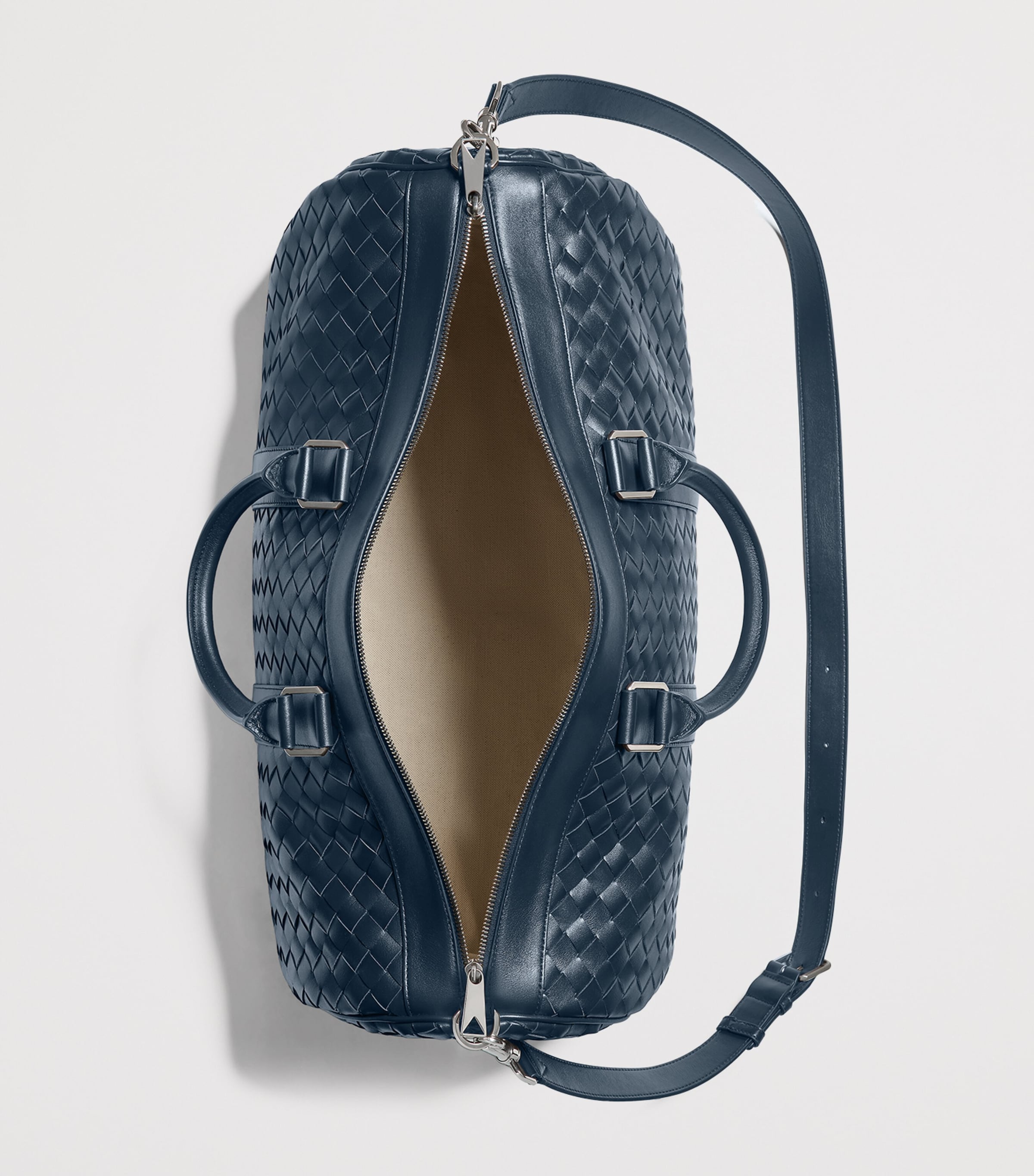 Bottega Veneta Leather Intrecciato Duffle Bag Image 3