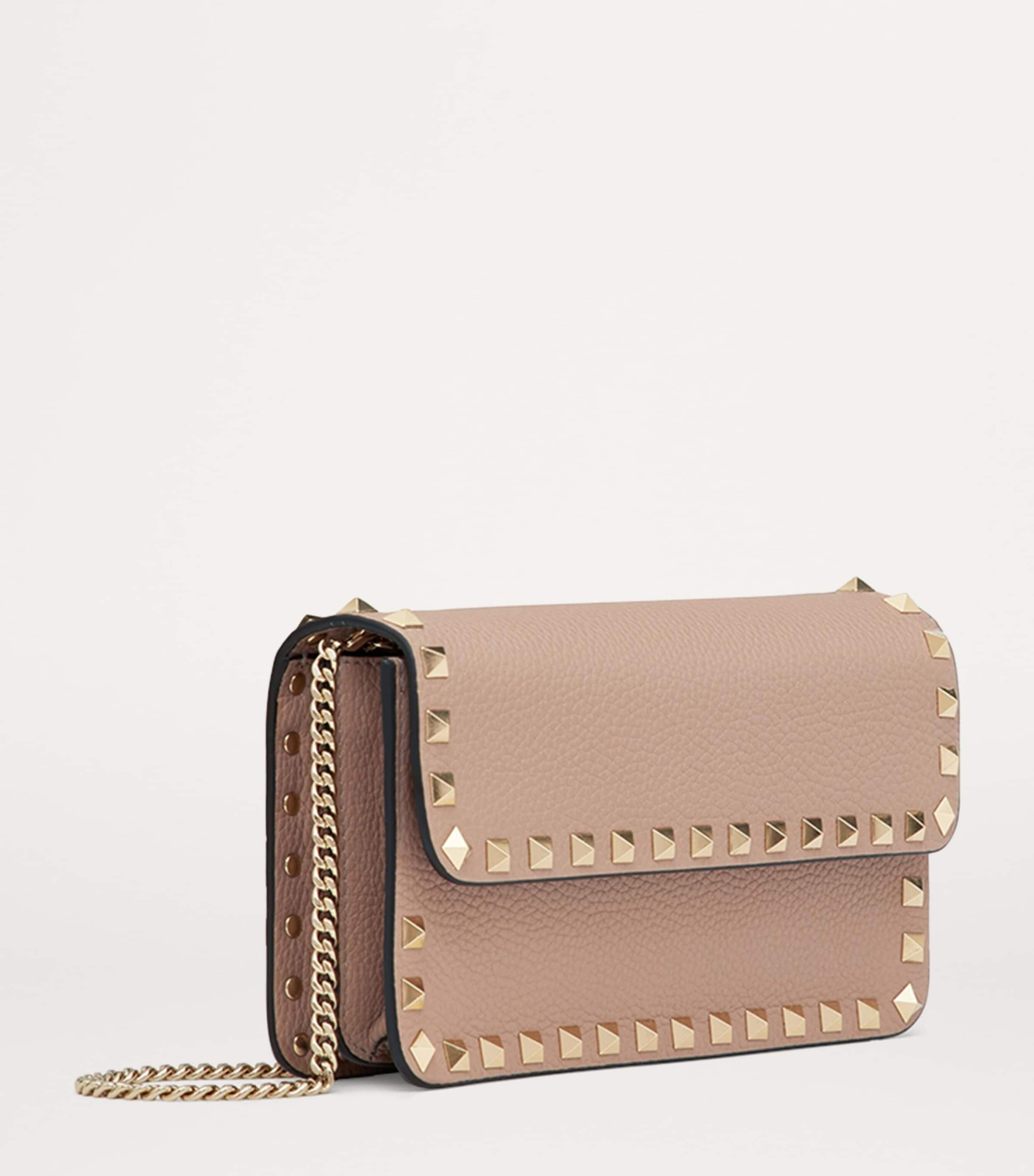 Leather Rockstud Chain Wallet P45 Image 3