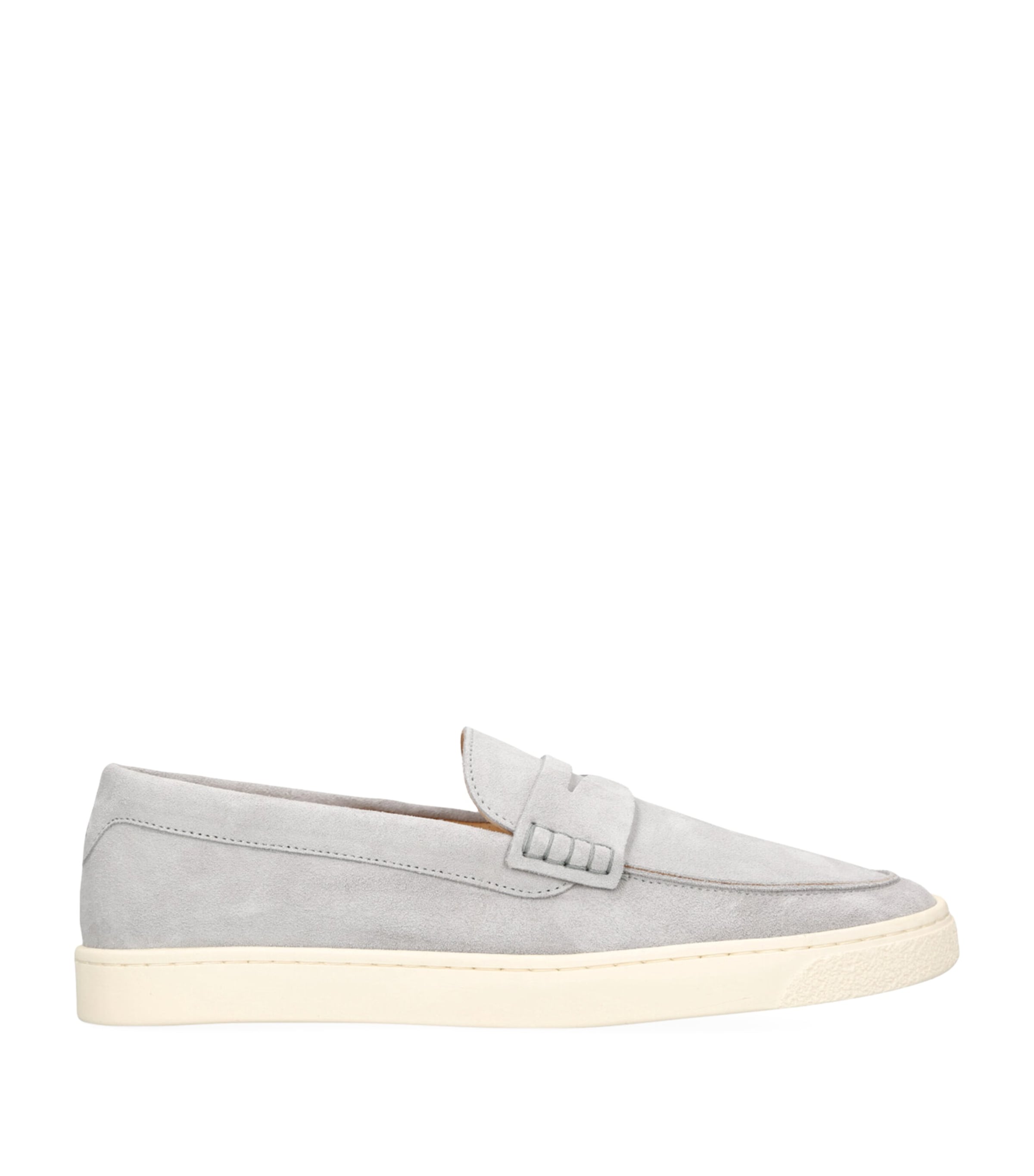 Shop Brunello Cucinelli Suede Hybrid Loafers In Grey