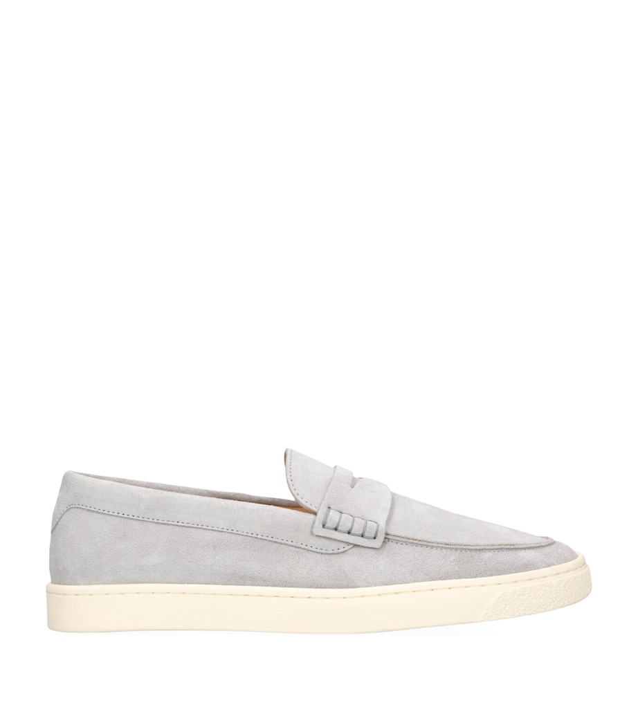 Brunello Cucinelli Suede Hybrid Loafers Grey/light Image 1