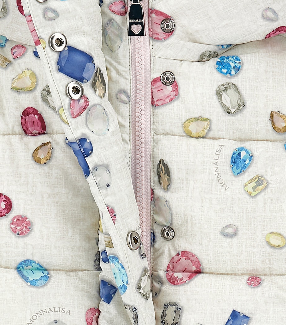 Jewel Print Puffer Gilet (2-12 Years) PANNA Image 3