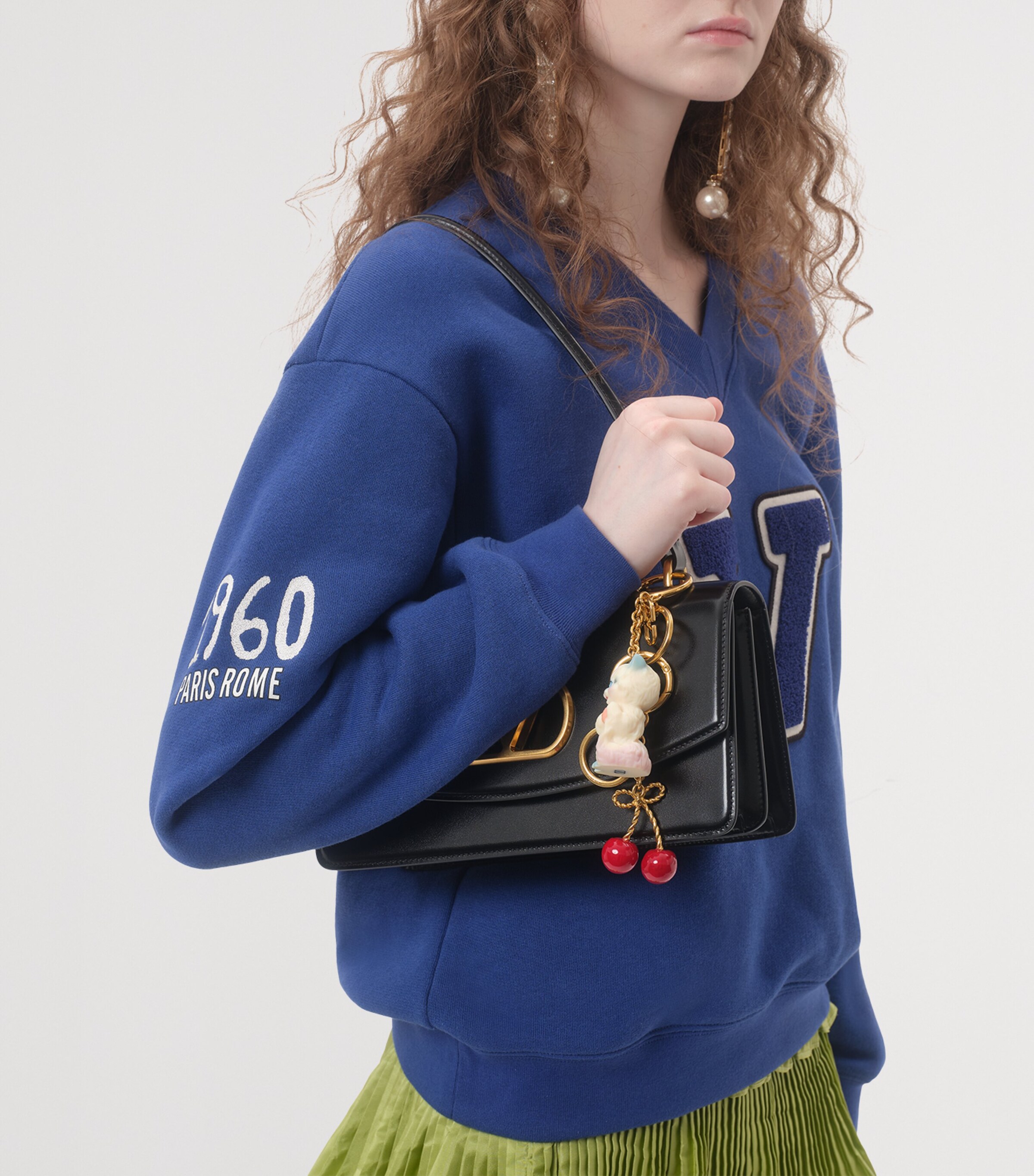 Valentino Womens Cotton Varsity Sweatshirt Image 4