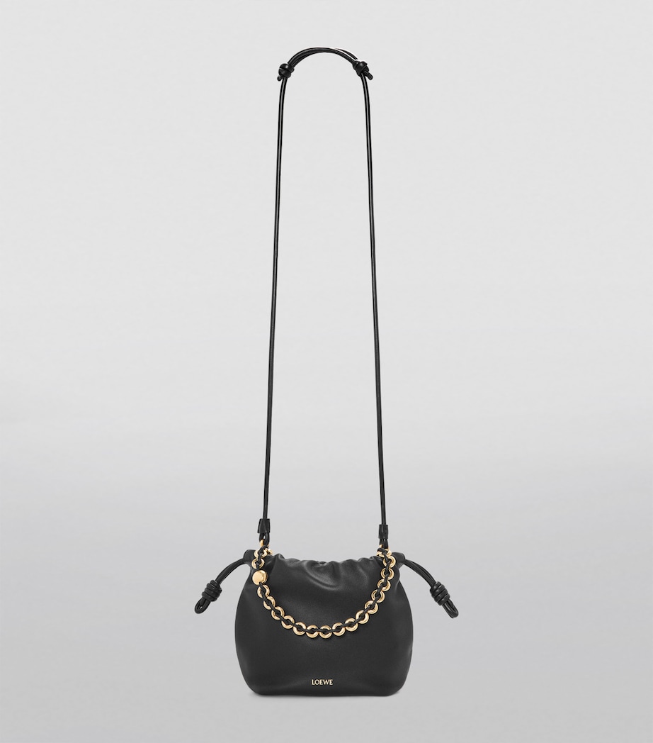 Mini Leather Flamenco Purse BLACK Image 7