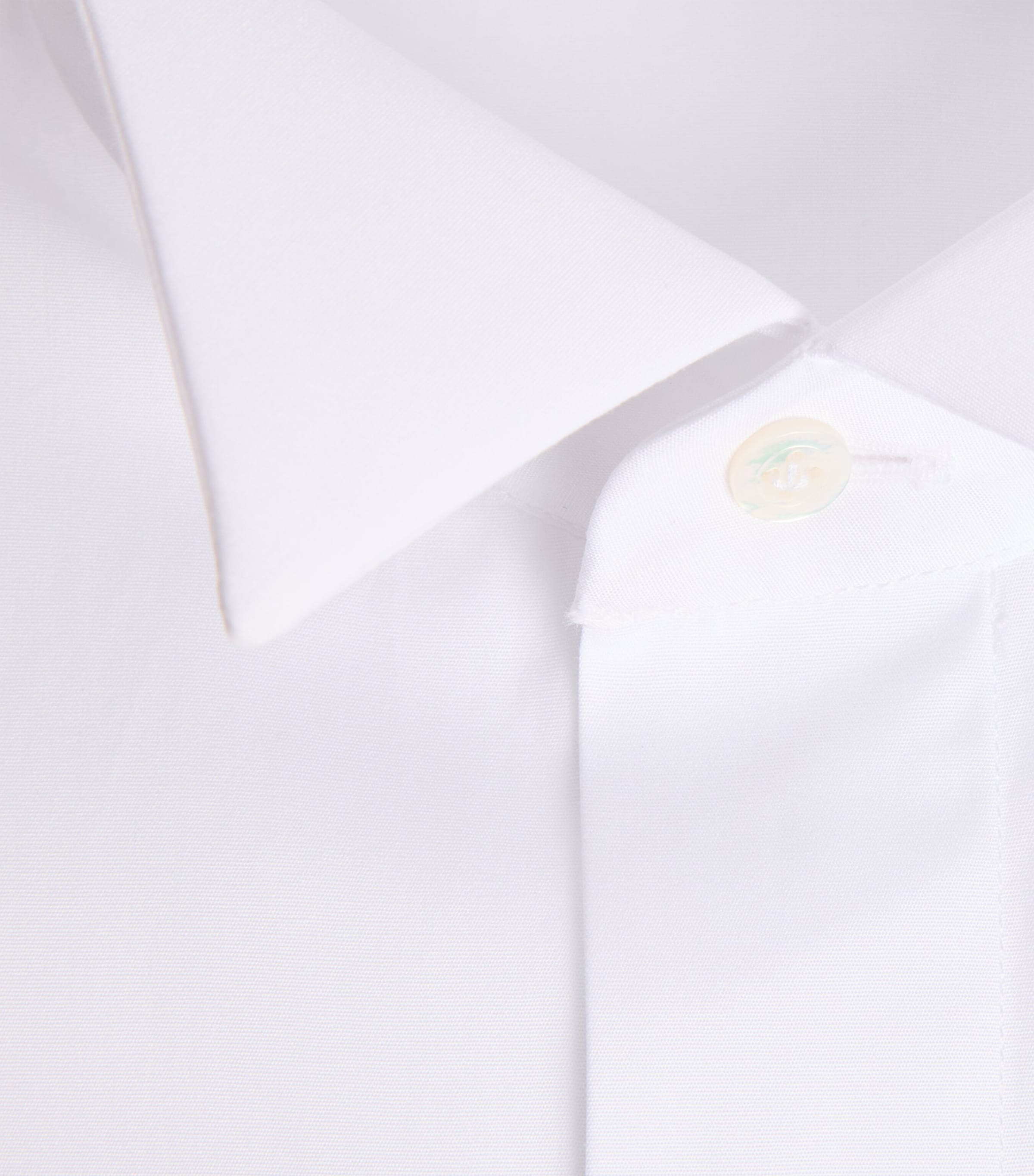 Barba Napoli Mens Cotton Hidden Placket Shirt White Image 6