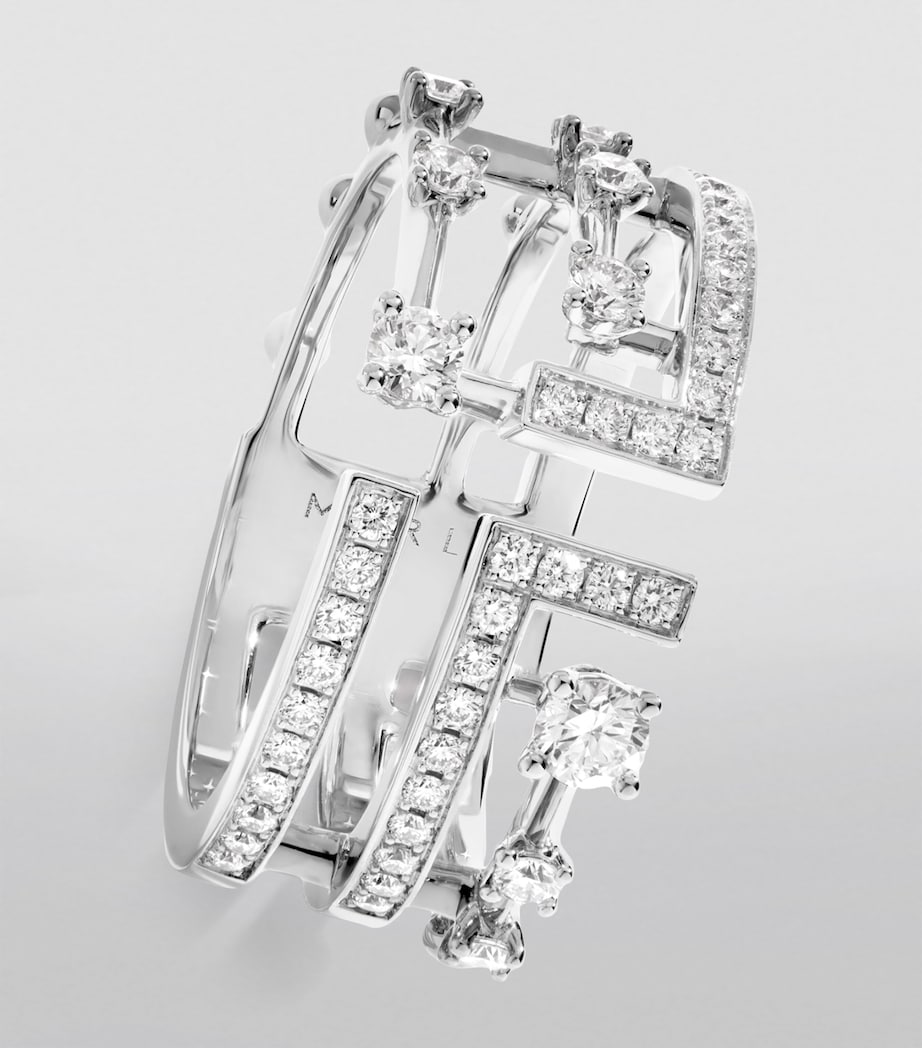White Gold and Diamond Avenues Ring WHITE GOLD Image 3