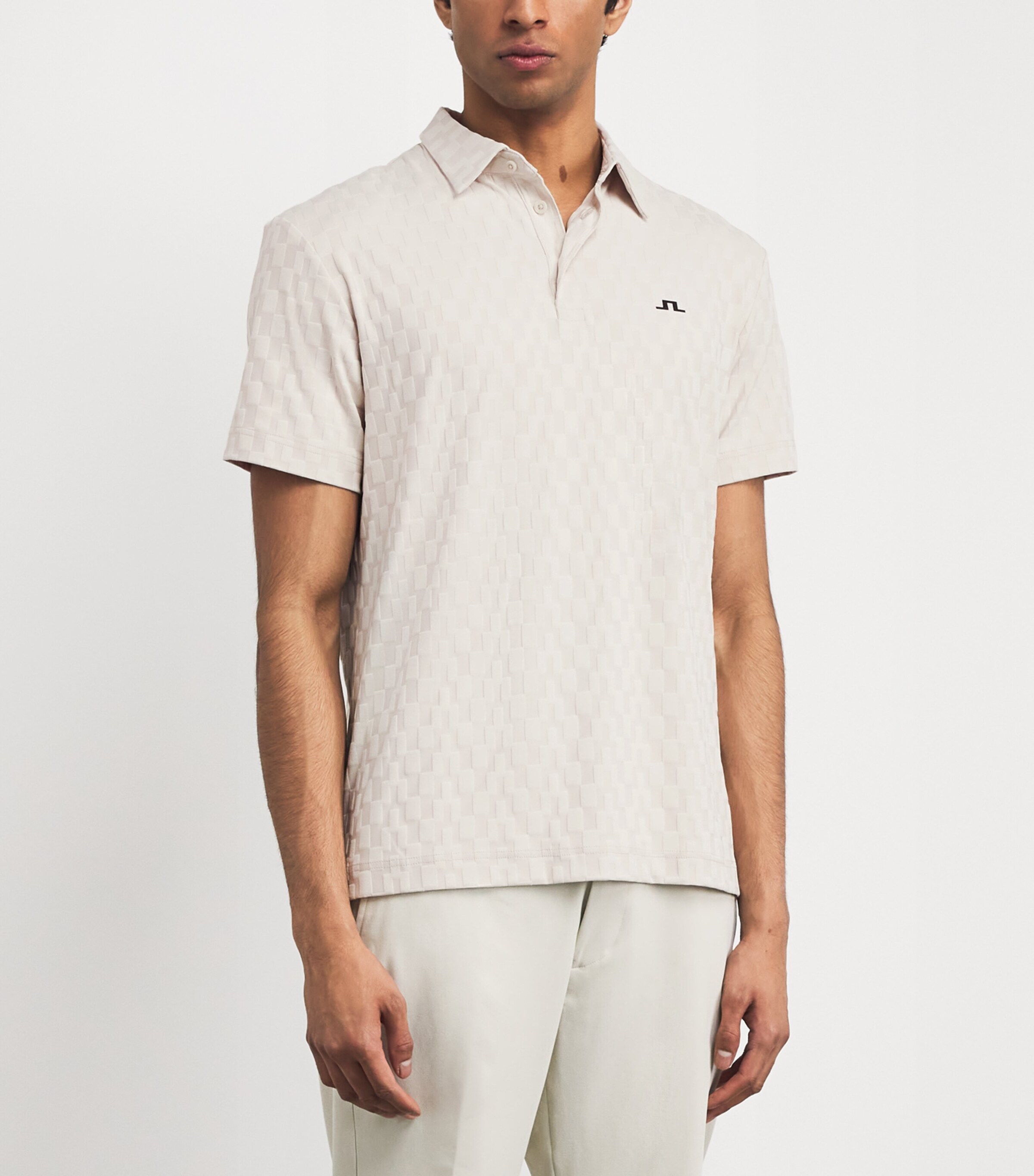 J Lindeberg Mens Kofe Polo Shirt Moonbeam Image 4