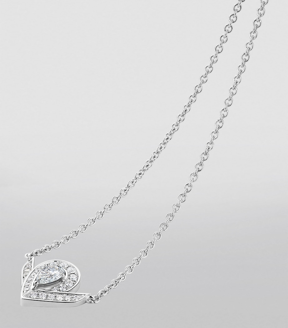 White Gold and Diamond Joséphine Aigrette Pendant Necklace WHITE GOLD Image 2