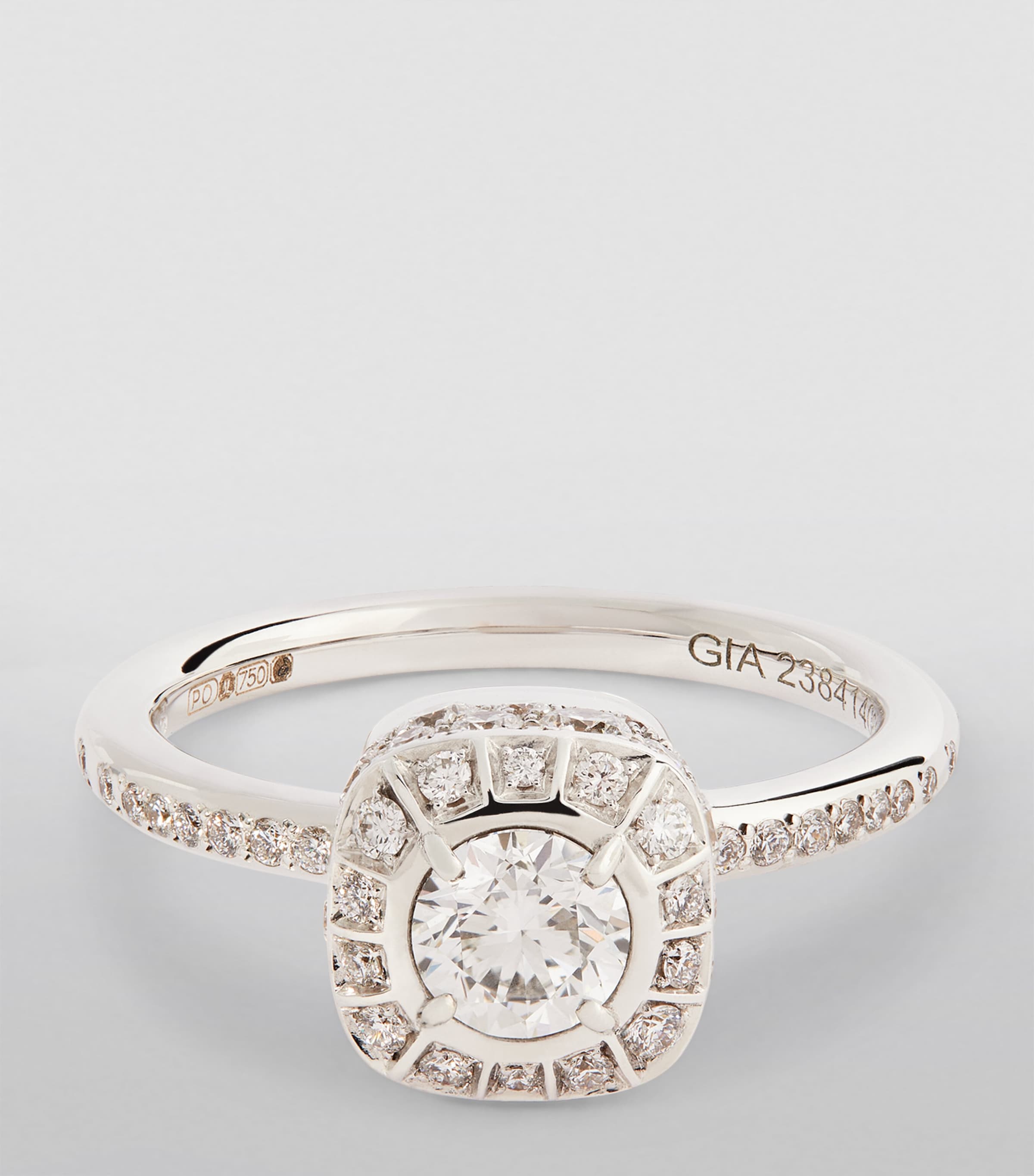 White Gold and Diamond Nudo Petit Ring GV105 Image 3