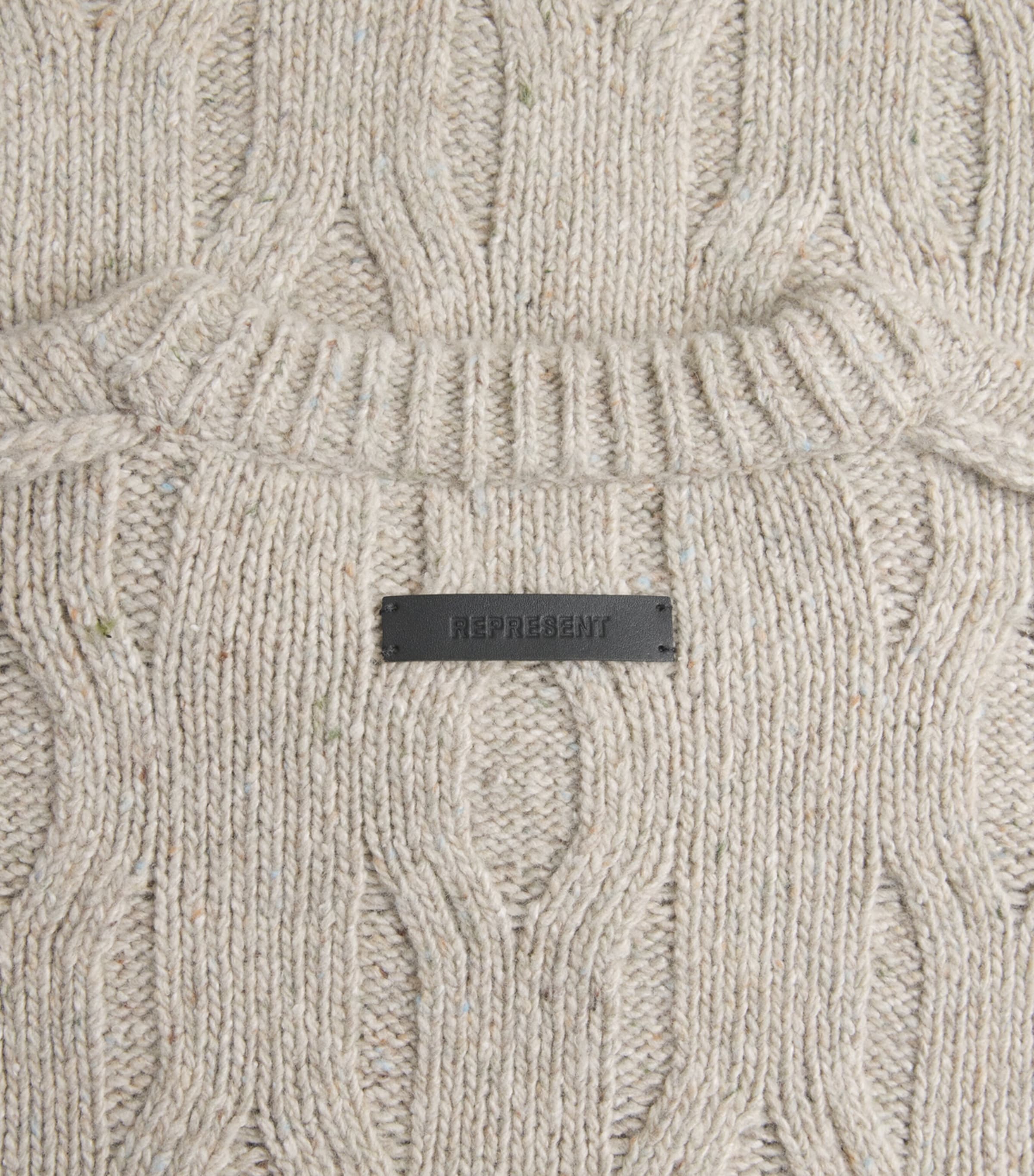Represent Mens Wool-Blend Distressed Sweater Taupe Image 6