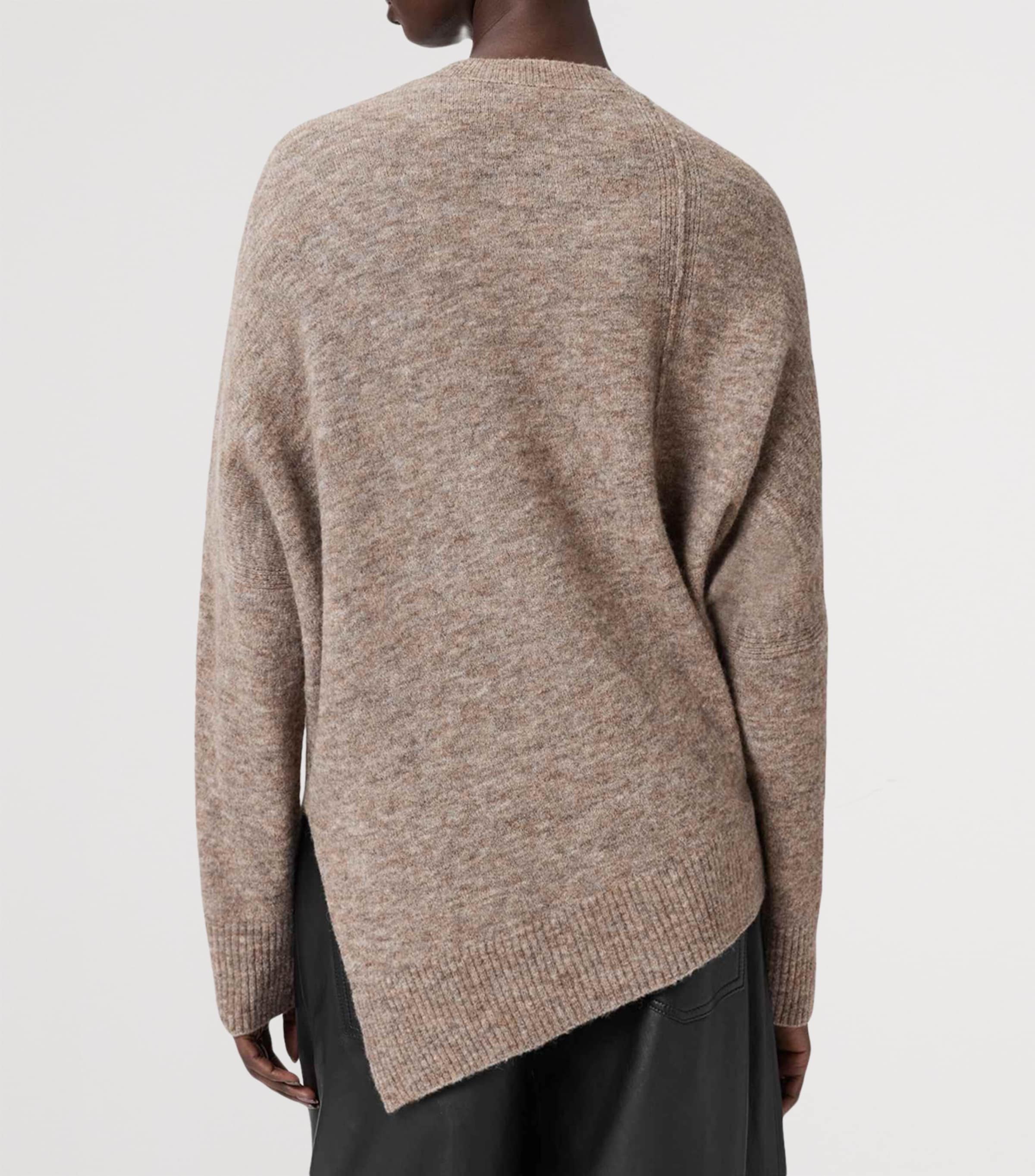 Asymmetric Lock Sweater PINE BARK BROWN Image 4