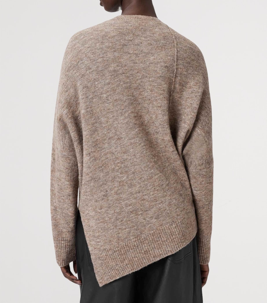 Asymmetric Lock Sweater PINE BARK BROWN Image 4