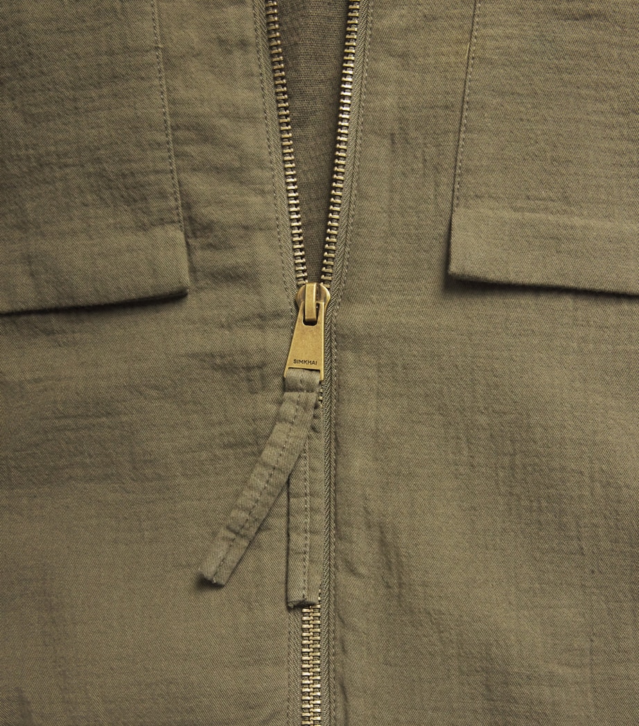 Simkhai Mens Cotton Oversized Iver Field Jacket Olive Image 6