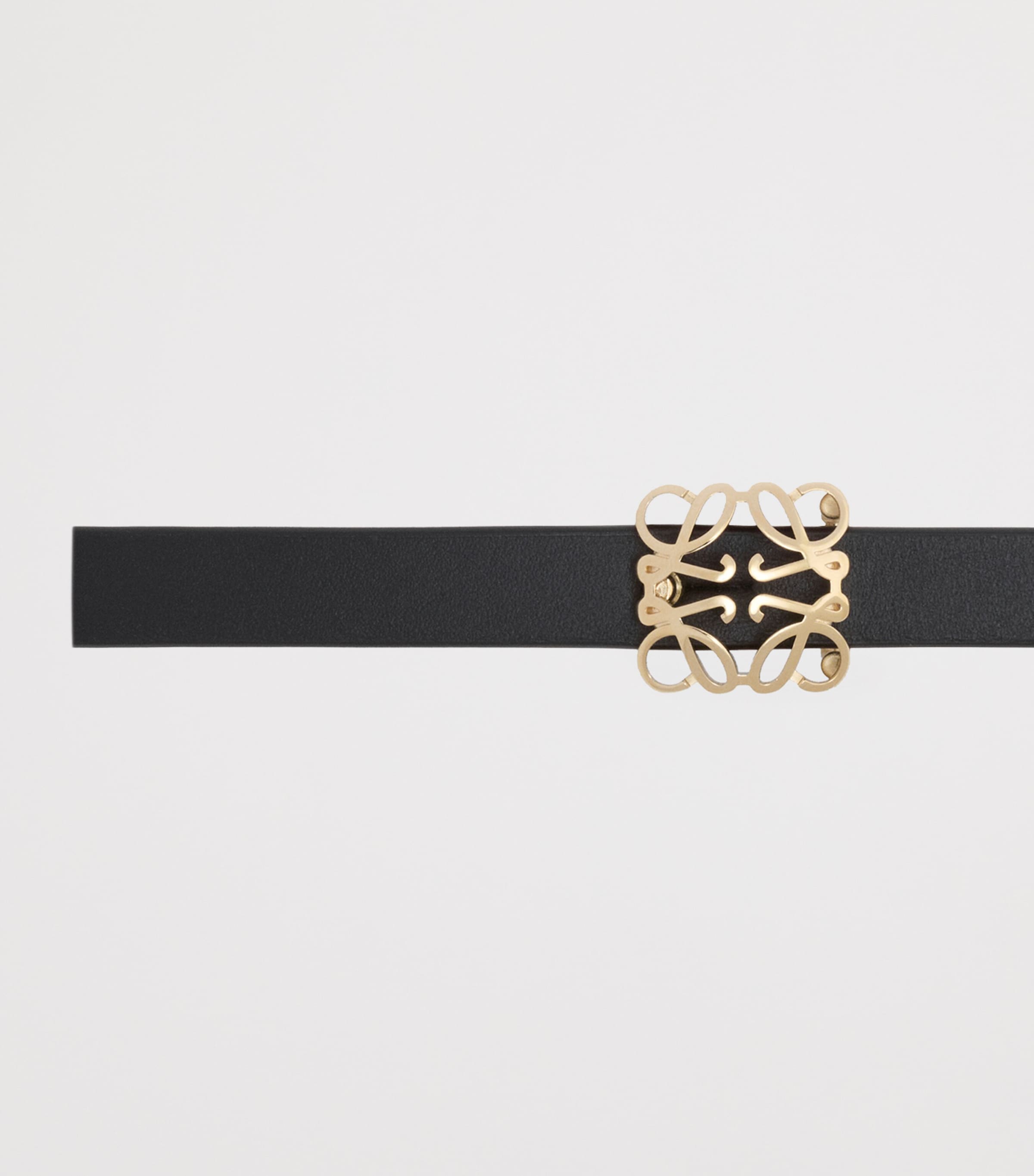 LOEWE Leather Reversible Anagram Bombé Belt Black/clay Image 3