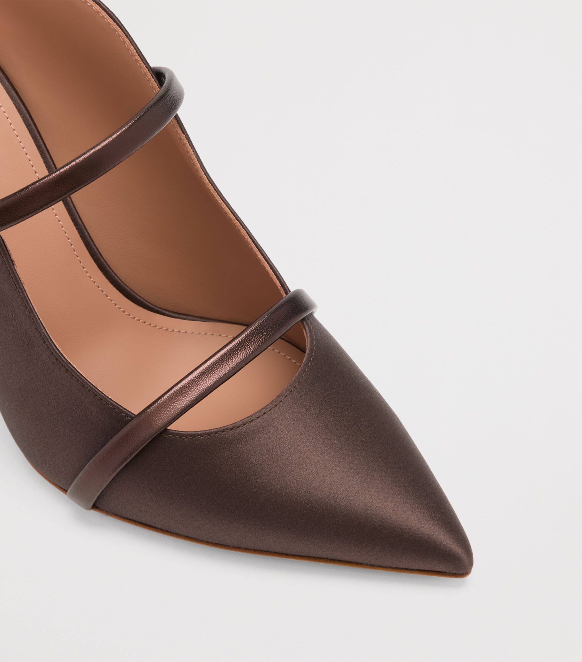 Malone Souliers Satin Maureen Mules 70 Tobacco Image 5