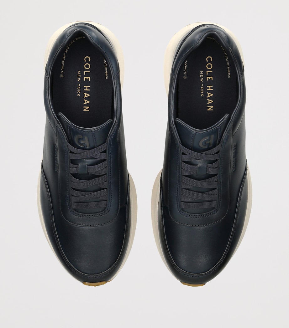 Cole Haan Leather GrandPrø Luxe Mile Sneakers Navy Image 3