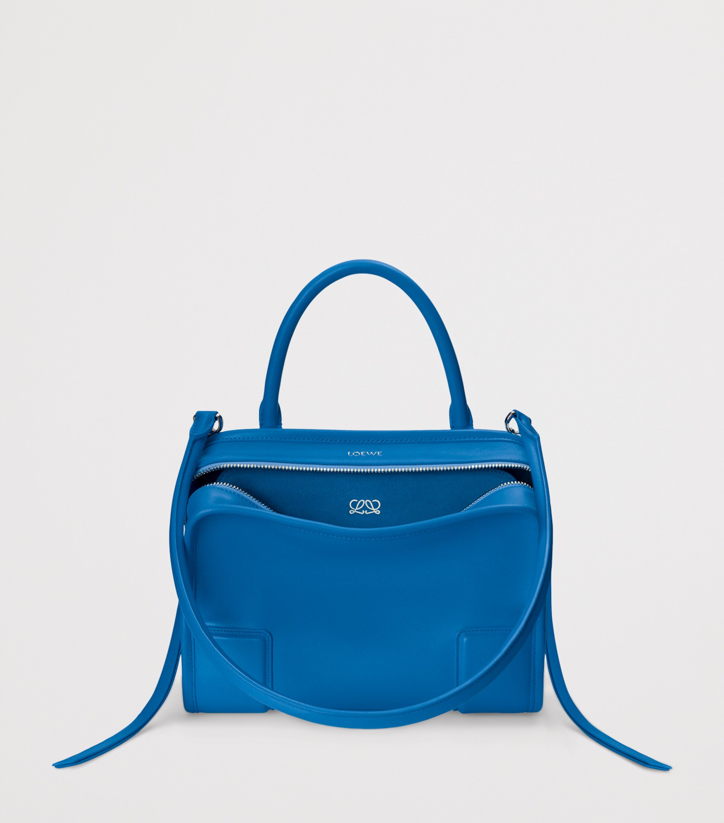 LOEWE Blue Small Leather Amazona 180 Top-Handle Bag | Harrods US