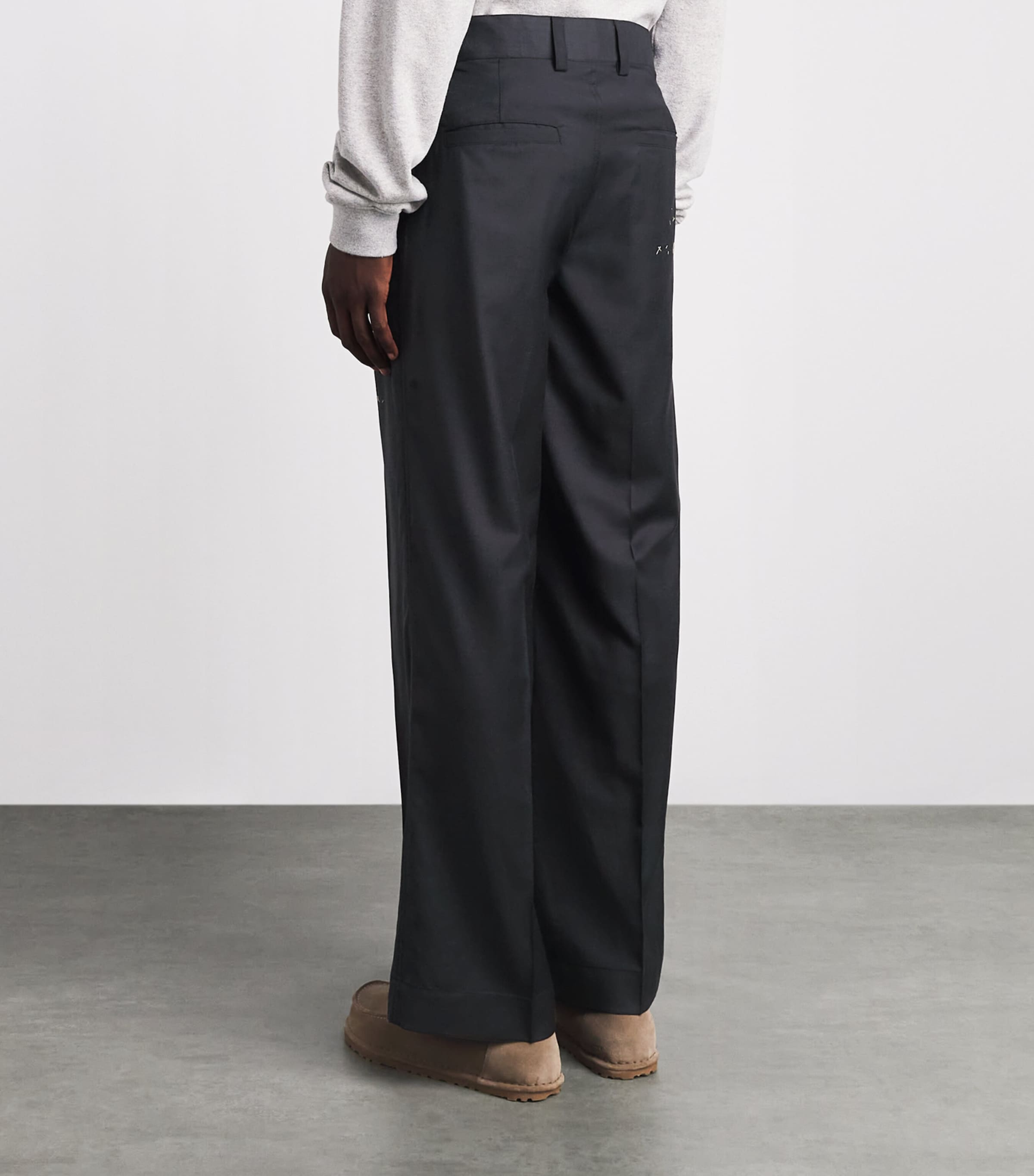 DOMREBEL Mens Virgin Wool Bully Trousers Grey Wool Image 5