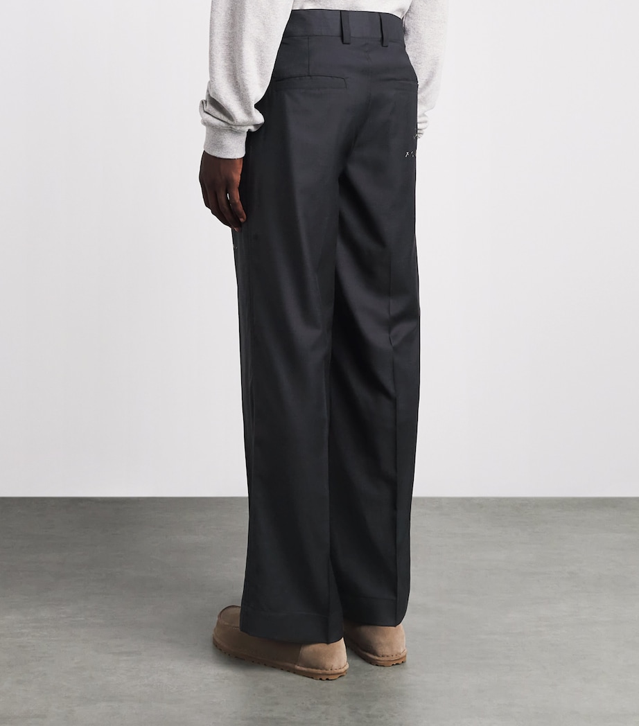 DOMREBEL Mens Virgin Wool Bully Trousers Grey Wool Image 5