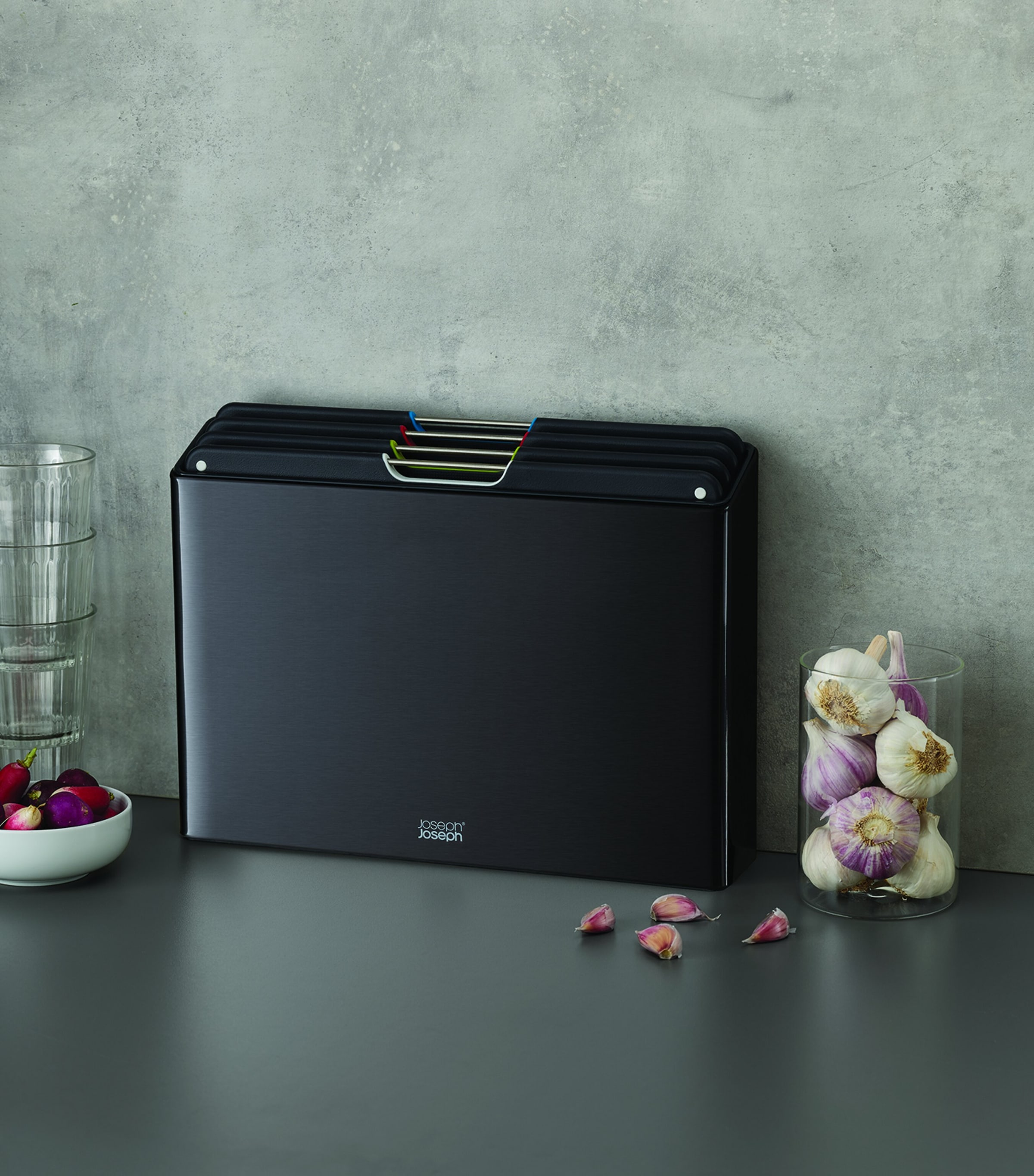 Folio Steel Chopping Board Set BLACK Image 7