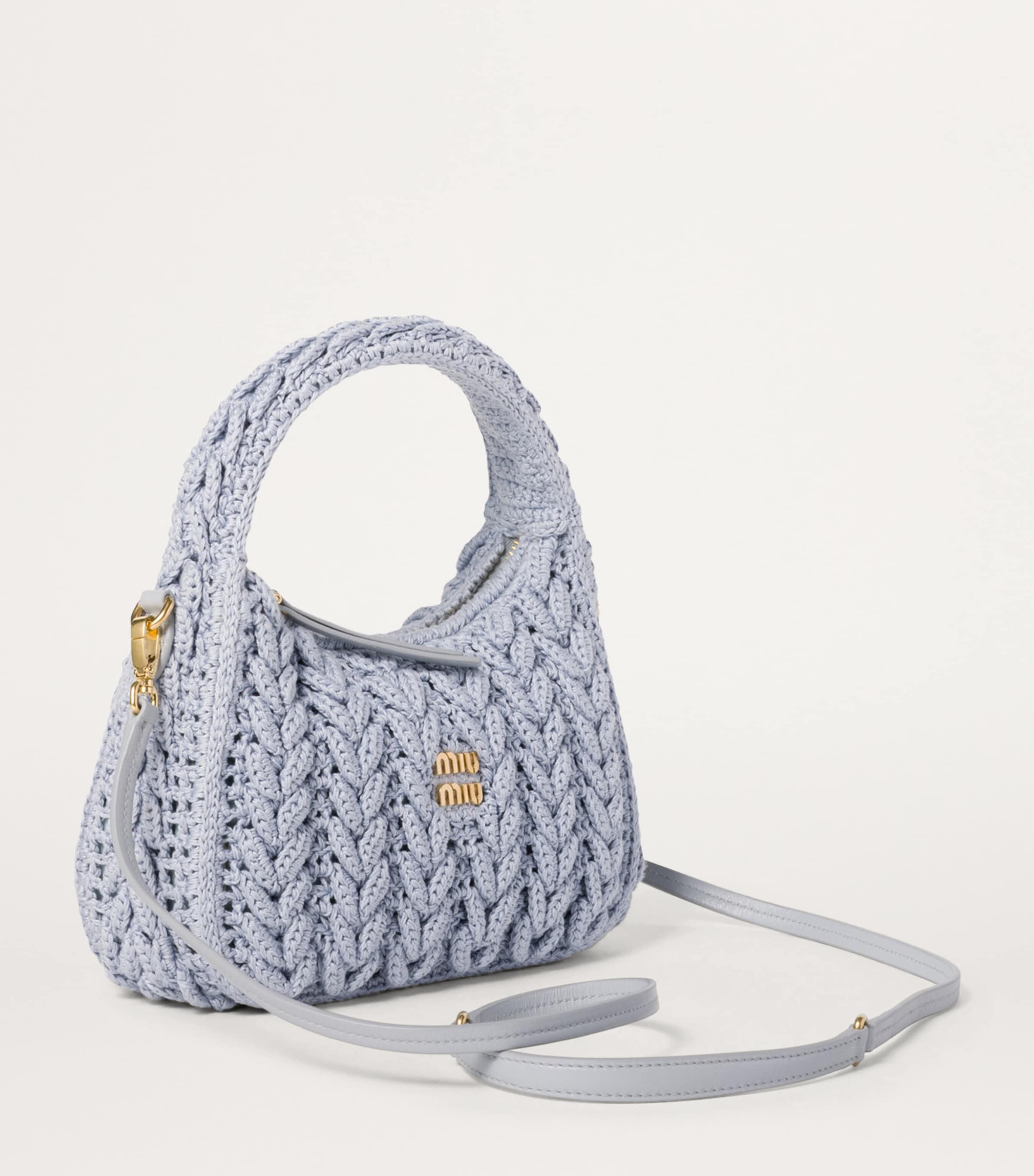 Miu Miu Woven Wander Shoulder Bag | Harrods UK