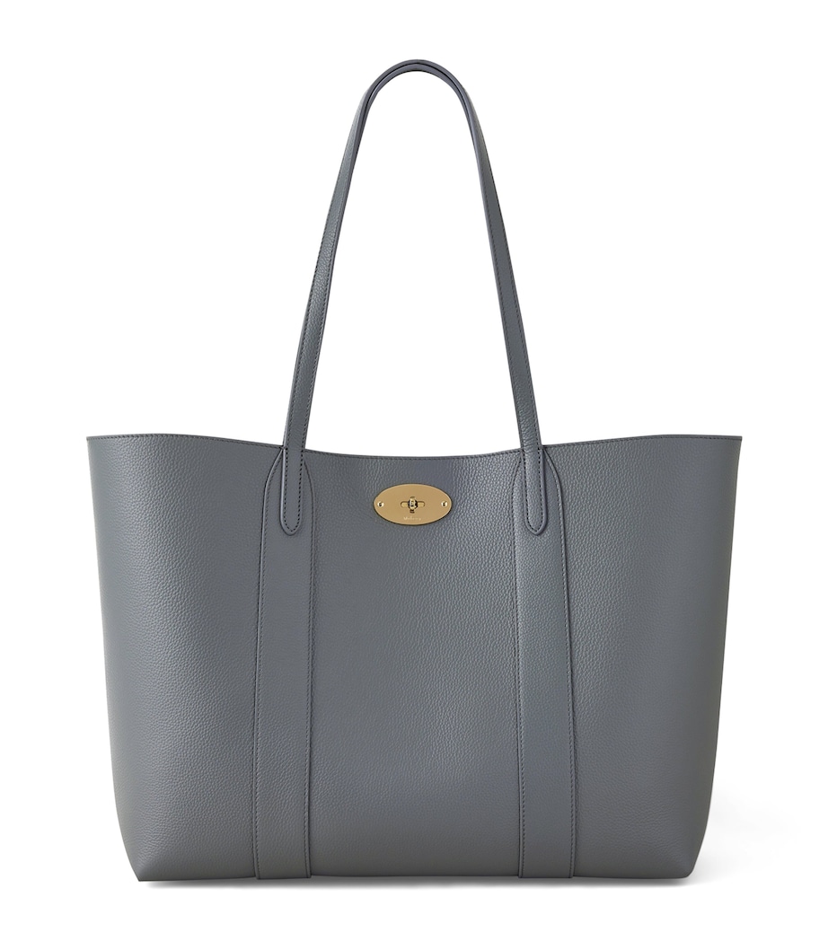 Mulberry Small Leather Bayswater Tote Bag Foggy Grey Image 1