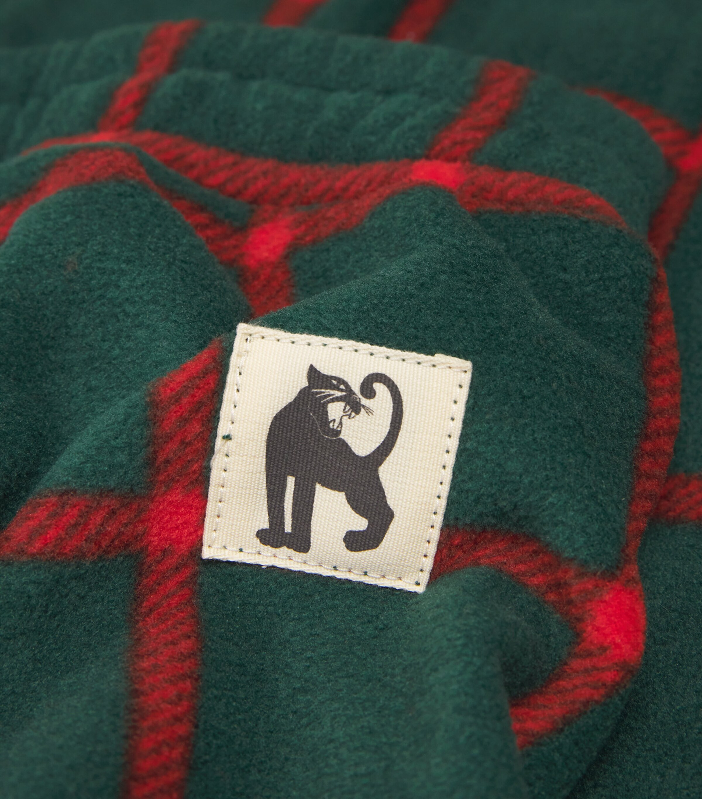 Fleece Plaid Trousers (3-11 Years) GREEN Image 3