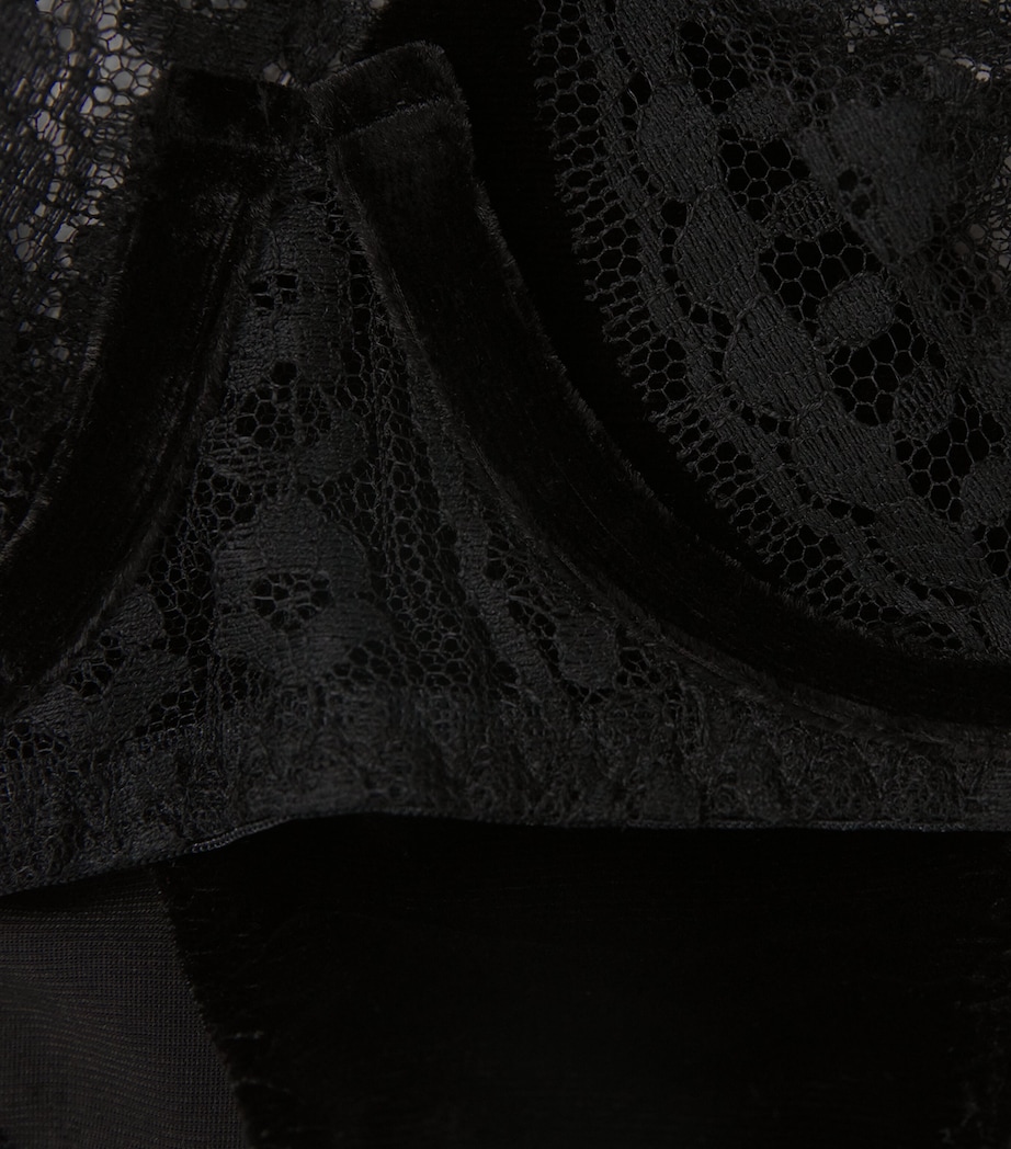 Velvet-Lace Kiana Halterneck Plunge Bra BLACK Image 4