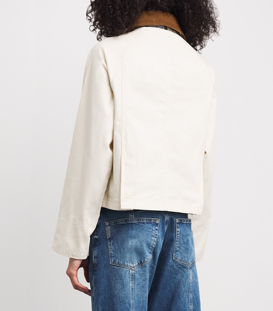 Cotton Cropped Beadnell Casual Jacket LIGHT PEARL/DRESS/BE Image 4